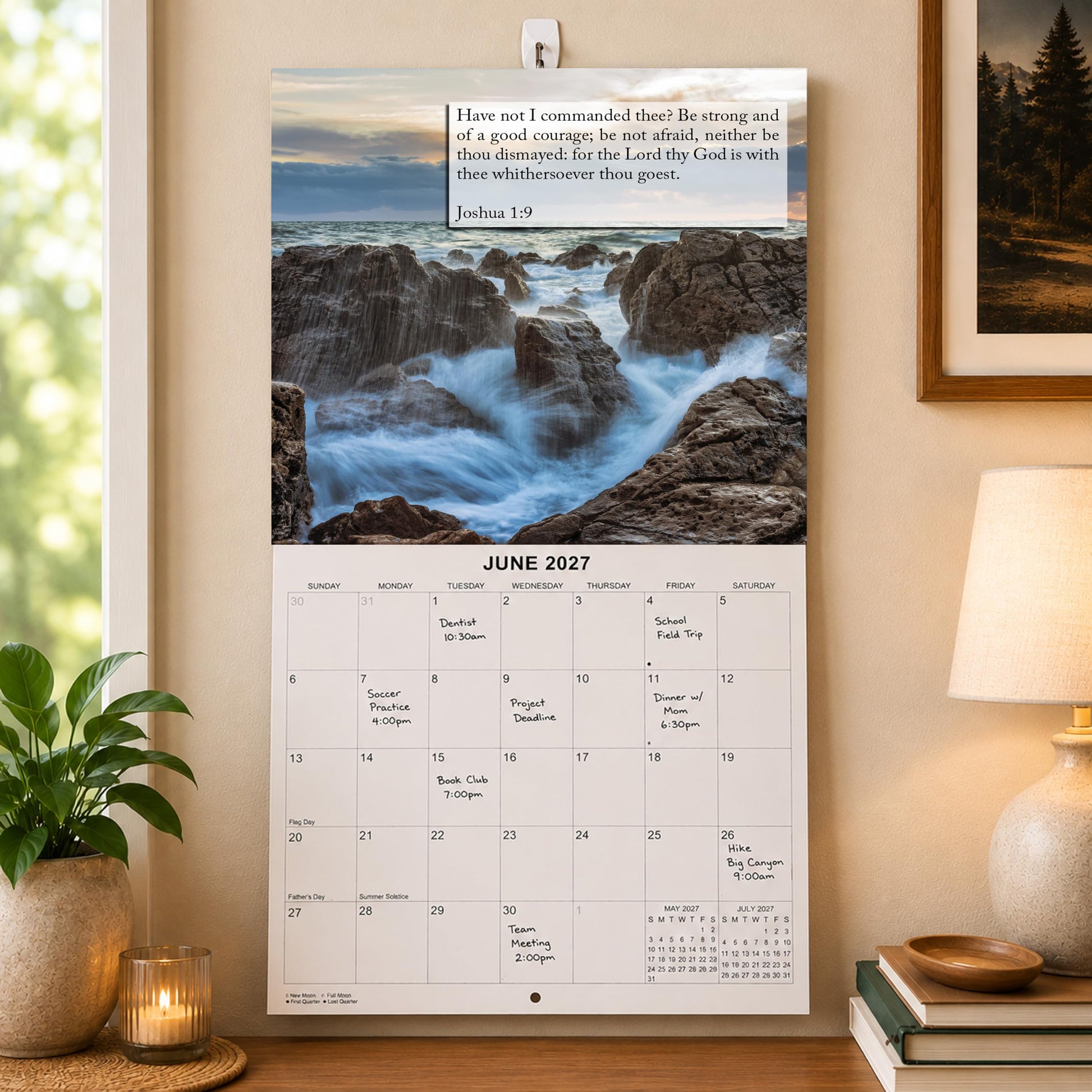 2027 Fear Not Bible Verses Monthly Wall Calendar | Christian Calendar 2026-2027