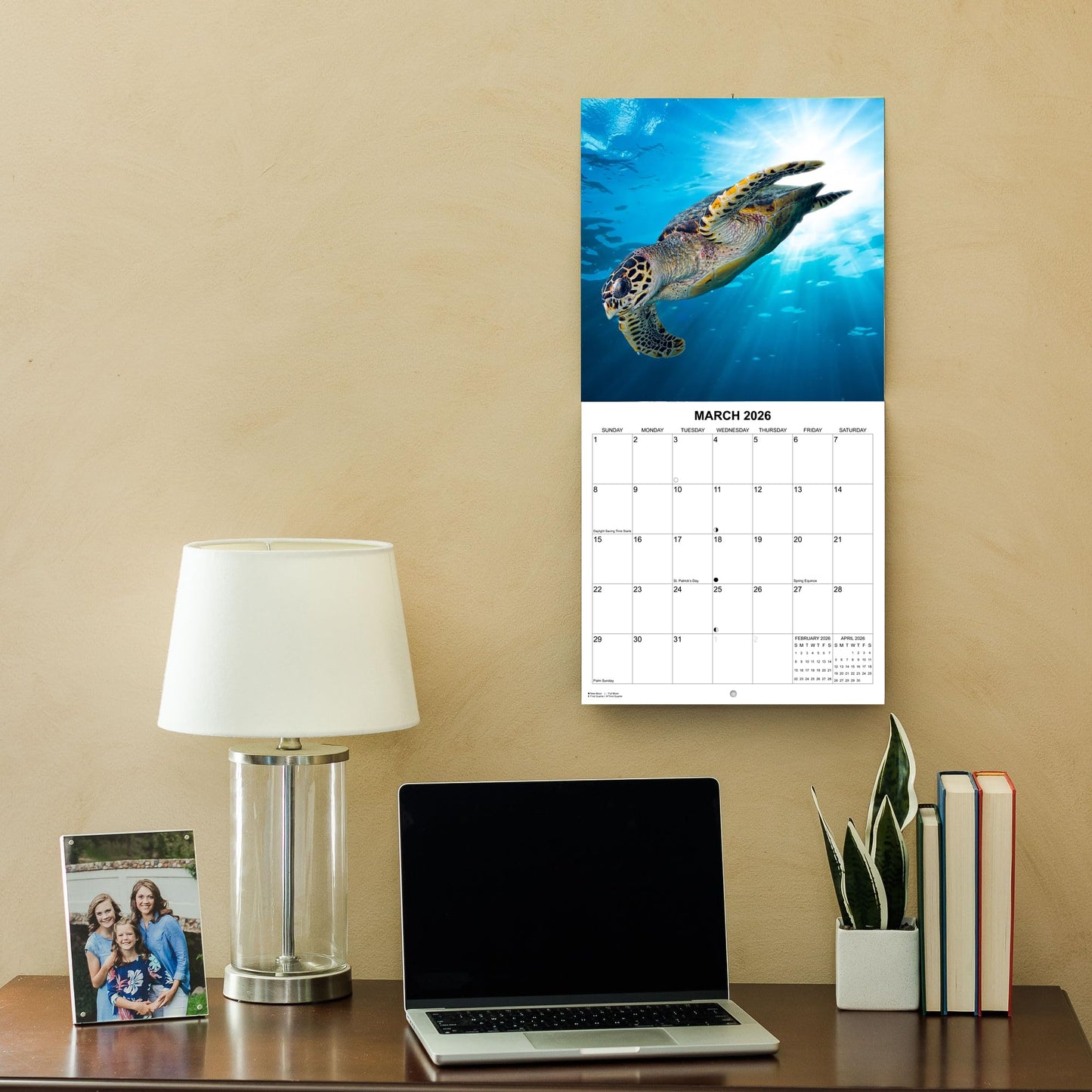 2026 Sea Turtles Monthly Wall Calendar | 12" x 24" | Animals Calendar 2025-2026