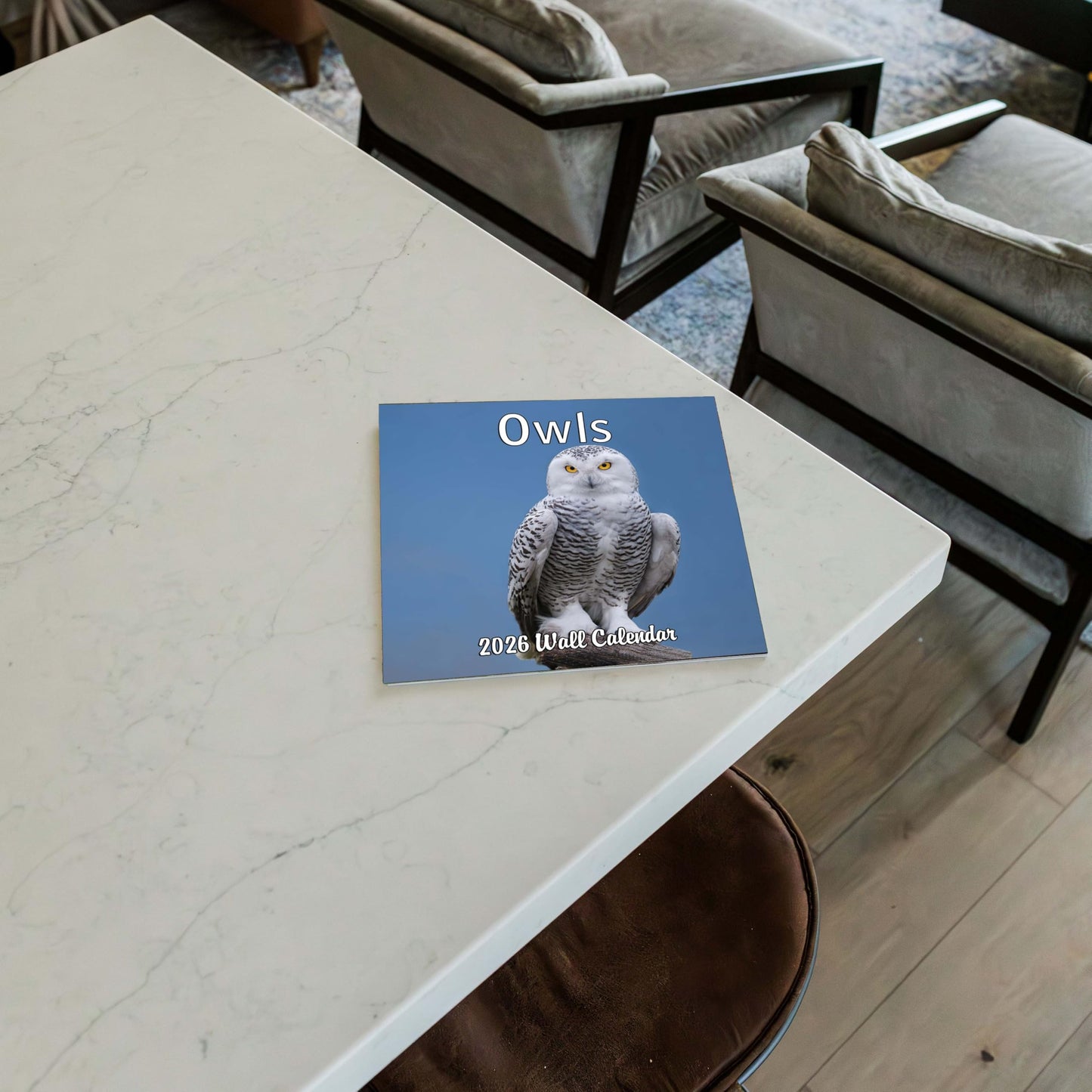 2026 Owls Monthly Wall Calendar | 12" x 24" | Animals Calendar 2025-2026