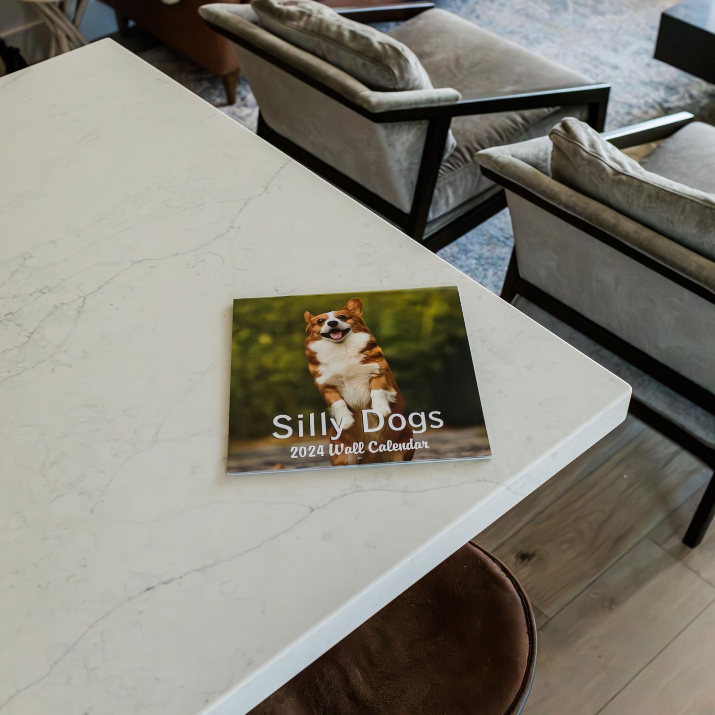 2026 Silly Dogs Monthly Wall Calendar | 12" x 24" | Funny Dogs Calendar September 2025 - December 2026