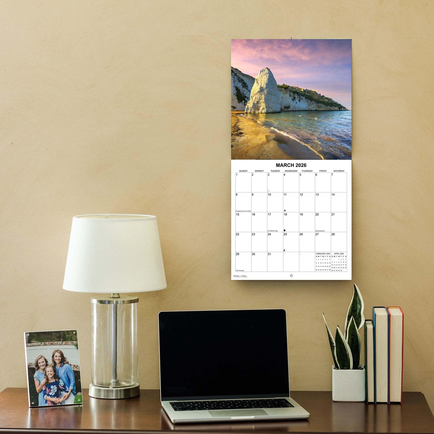 2026 Beaches Monthly Wall Calendar | 12" x 24" | Travel Calendar 2025-2026