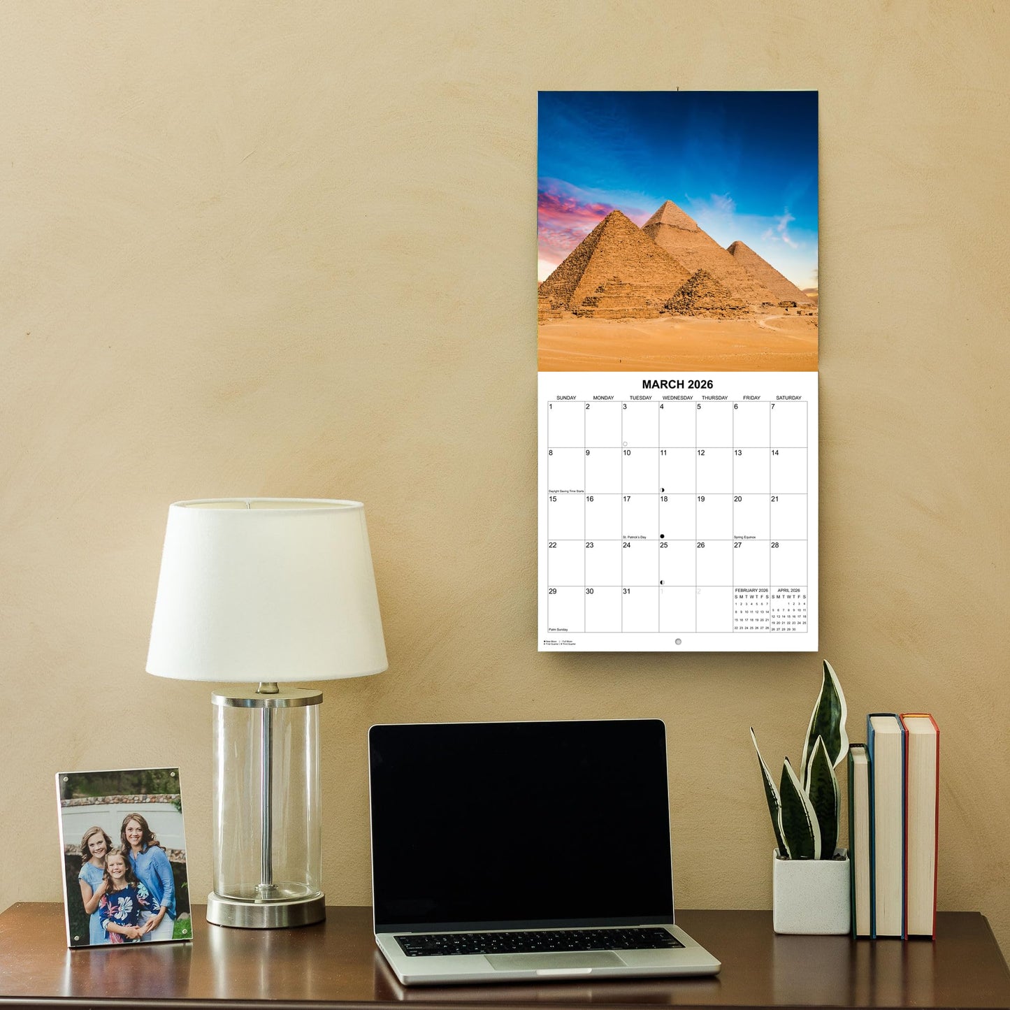 2026 Wonders of the World Monthly Wall Calendar | 12" x 24" | Travel Calendar 2025-2026