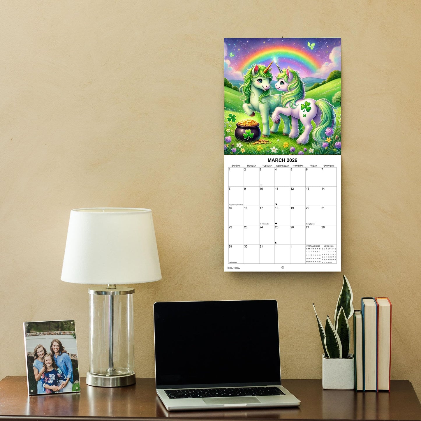 2026 Unicorns Monthly Wall Calendar | 12" x 24" | Kids Calendar 2025-2026