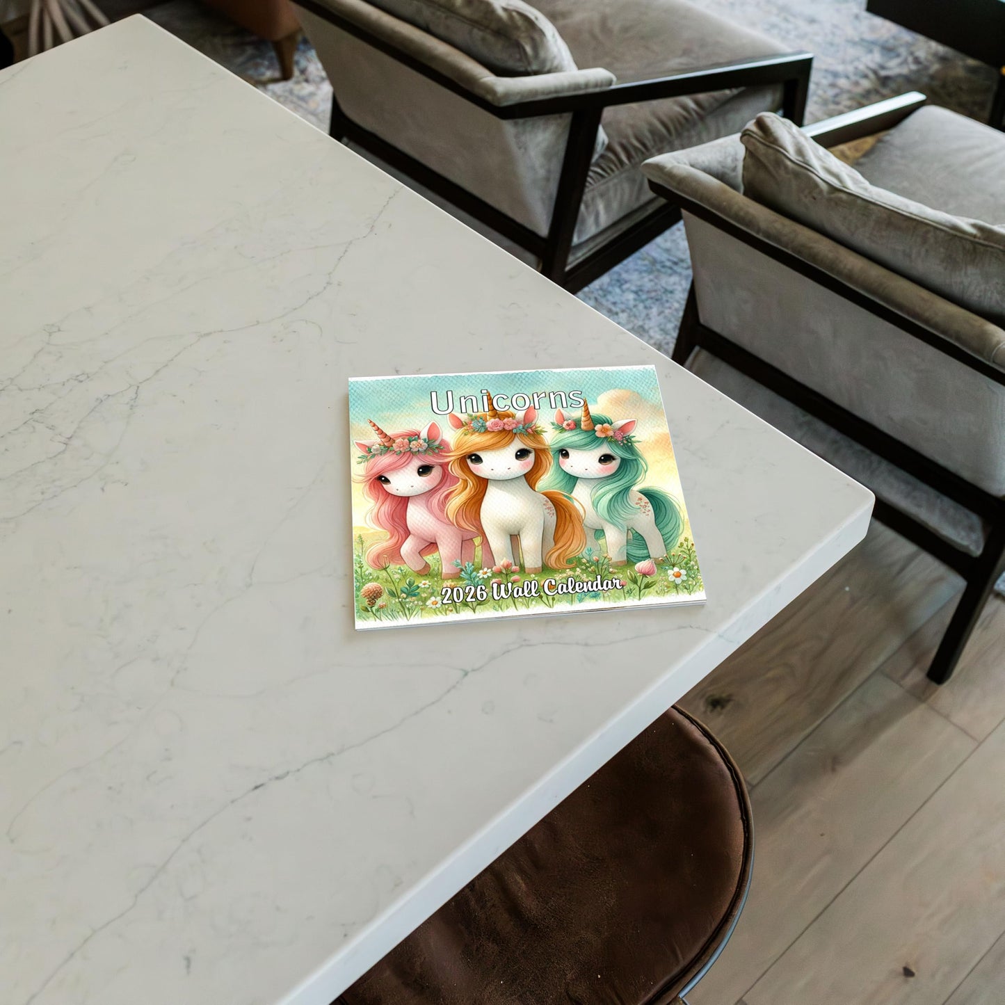 2026 Unicorns Monthly Wall Calendar | 12" x 24" | Kids Calendar 2025-2026