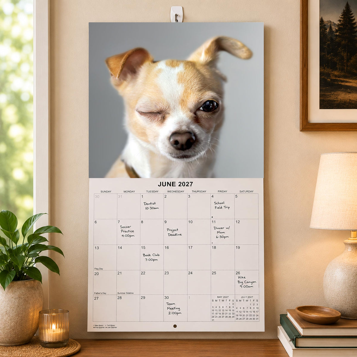 2027 Chihuahuas Monthly Wall Calendar | Cute Dogs Calendar September 2026 - December 2027