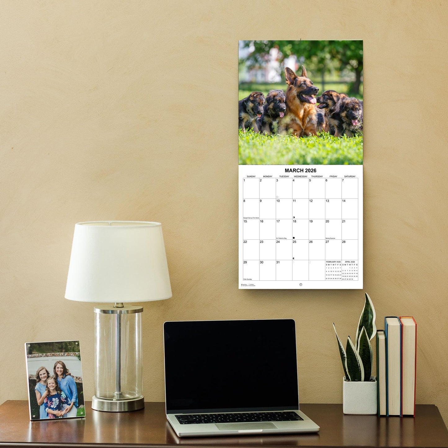2026 German Shepherds Monthly Wall Calendar | 12" x 24" | Dog Calendar September 2025 - December 2026
