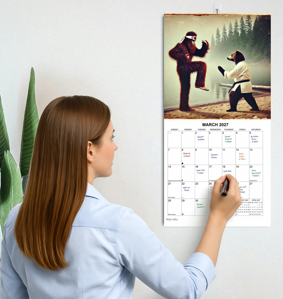 2027 Lost Bigfoot Photographs White Elephant Monthly Wall Calendar - Funny Gag Gift | Prank Gift Calendar 2026-2027