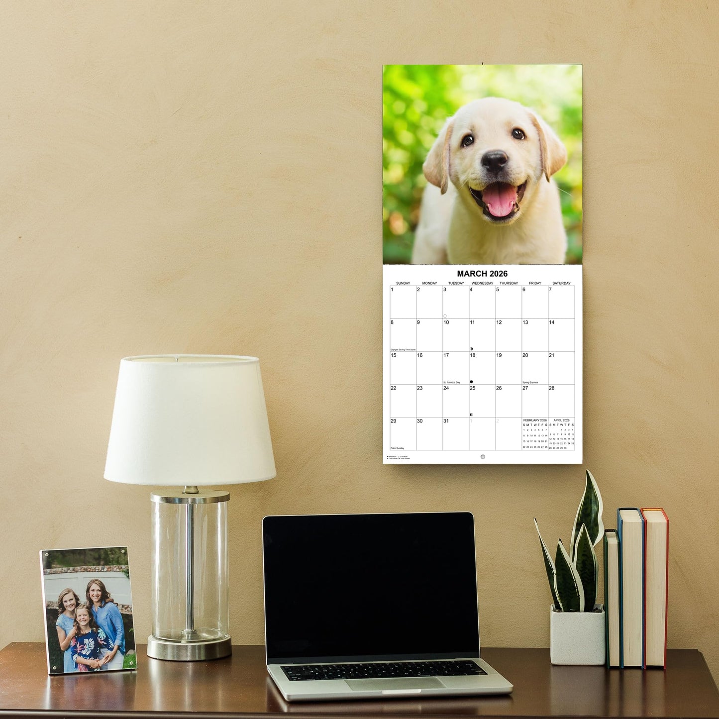 2026 Puppies Monthly Wall Calendar | 12" x 24" | Puppy Dog Calendar September 2025- December 2026