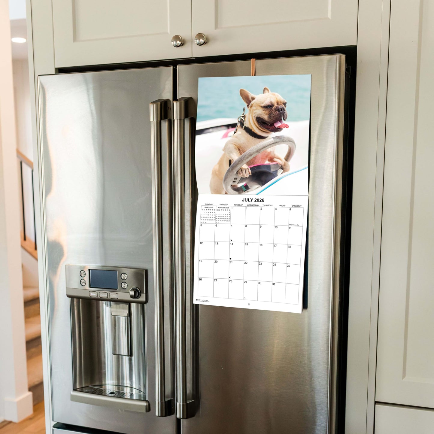 2026 French Bulldogs Monthly Hangable Wall Calendar | 12" x 24" | September 2025 - December 2026 Dog Calendar