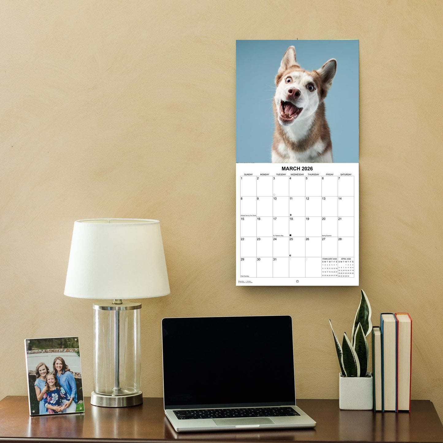 2026 Treat Time Monthly Wall Calendar - Dogs Making Funny Faces Trying to Catch Treats | 12" x 24" | Funny Dog Calendar September 2025 - December 2026