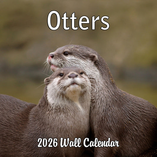 2026 Otters Monthly Wall Calendar | 12" x 24" | Animals Calendar 2025-2026