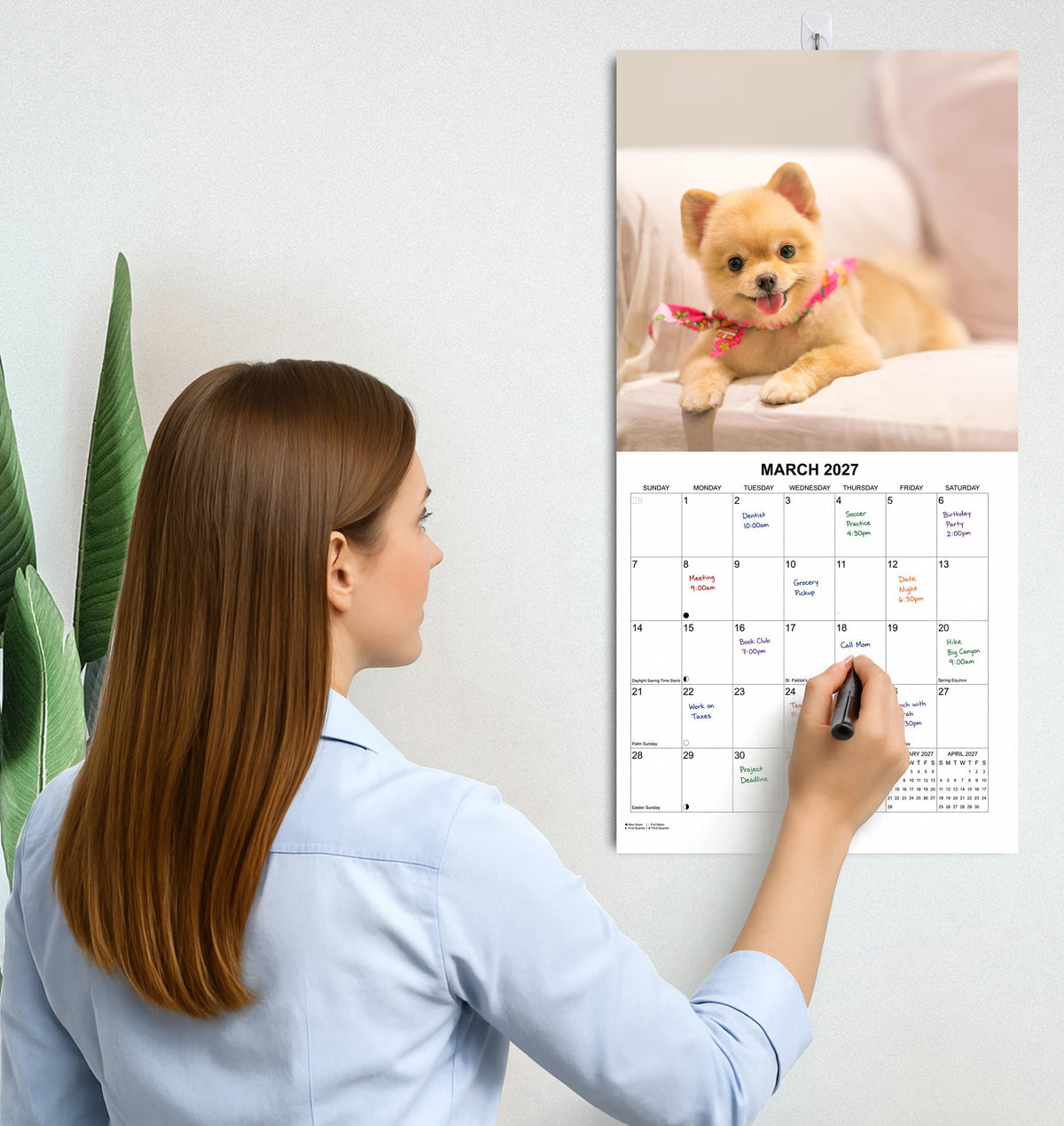 2027 Smiling Dogs Monthly Wall Calendar | Funny Happy Dogs Calendar September 2026 - December 2027