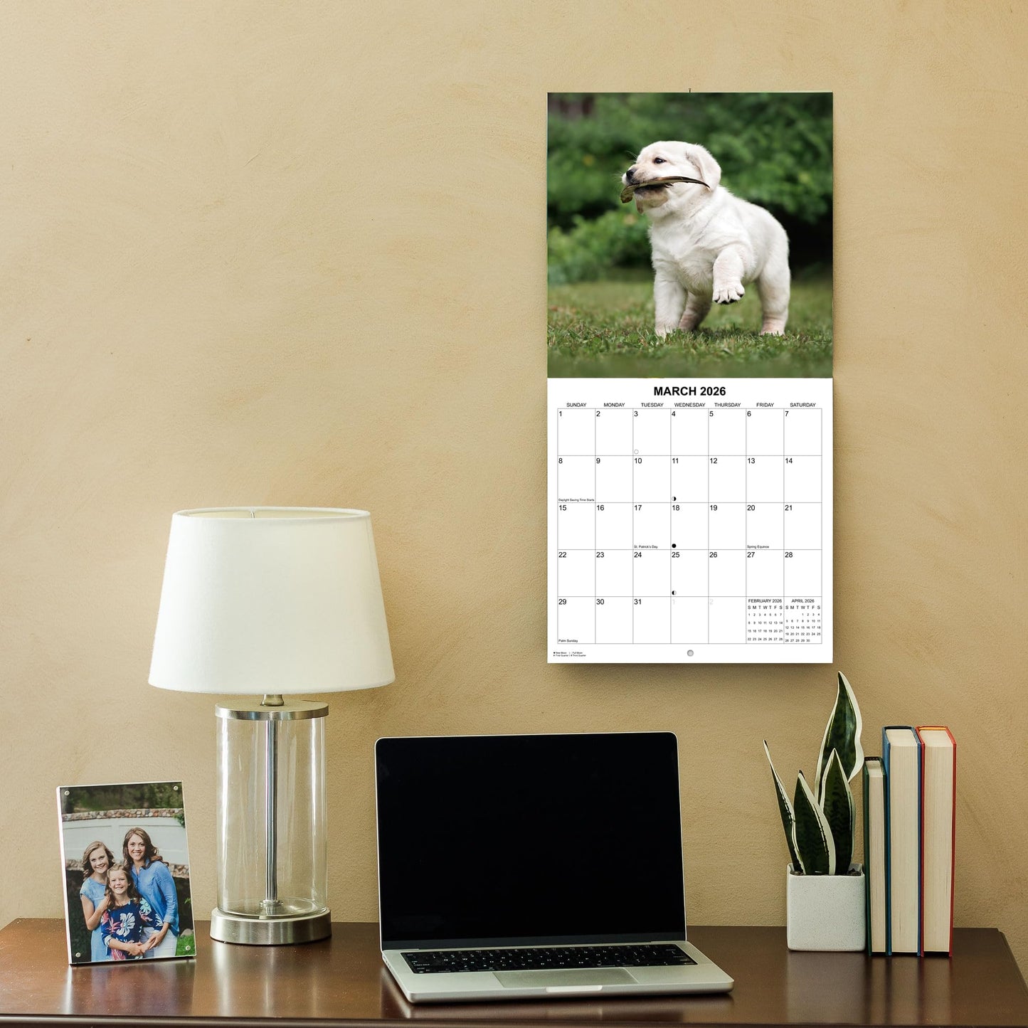 2026 Labs Monthly Wall Calendar | 12" x 24" | Labrador Retriever Dogs Calendar September 2025- December 2026