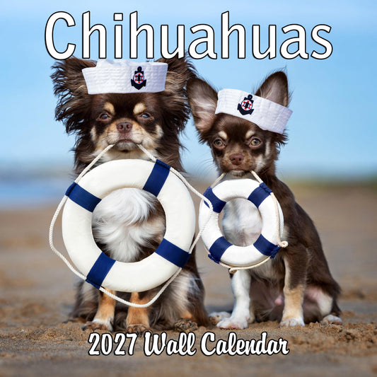 2027 Chihuahuas Monthly Wall Calendar | Cute Dogs Calendar September 2026 - December 2027