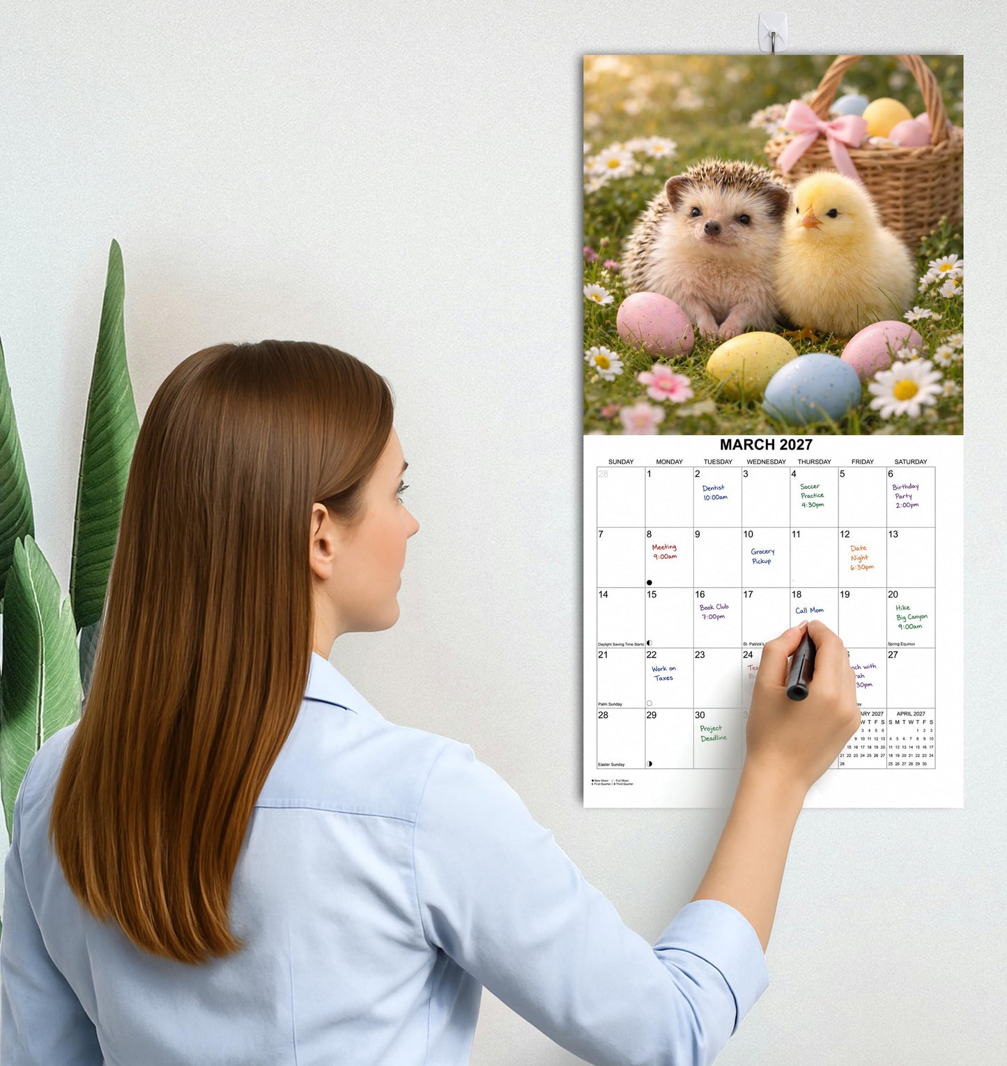 2027 Hedgehogs Monthly Wall Calendar | Cute Animals Calendar 2026-2027