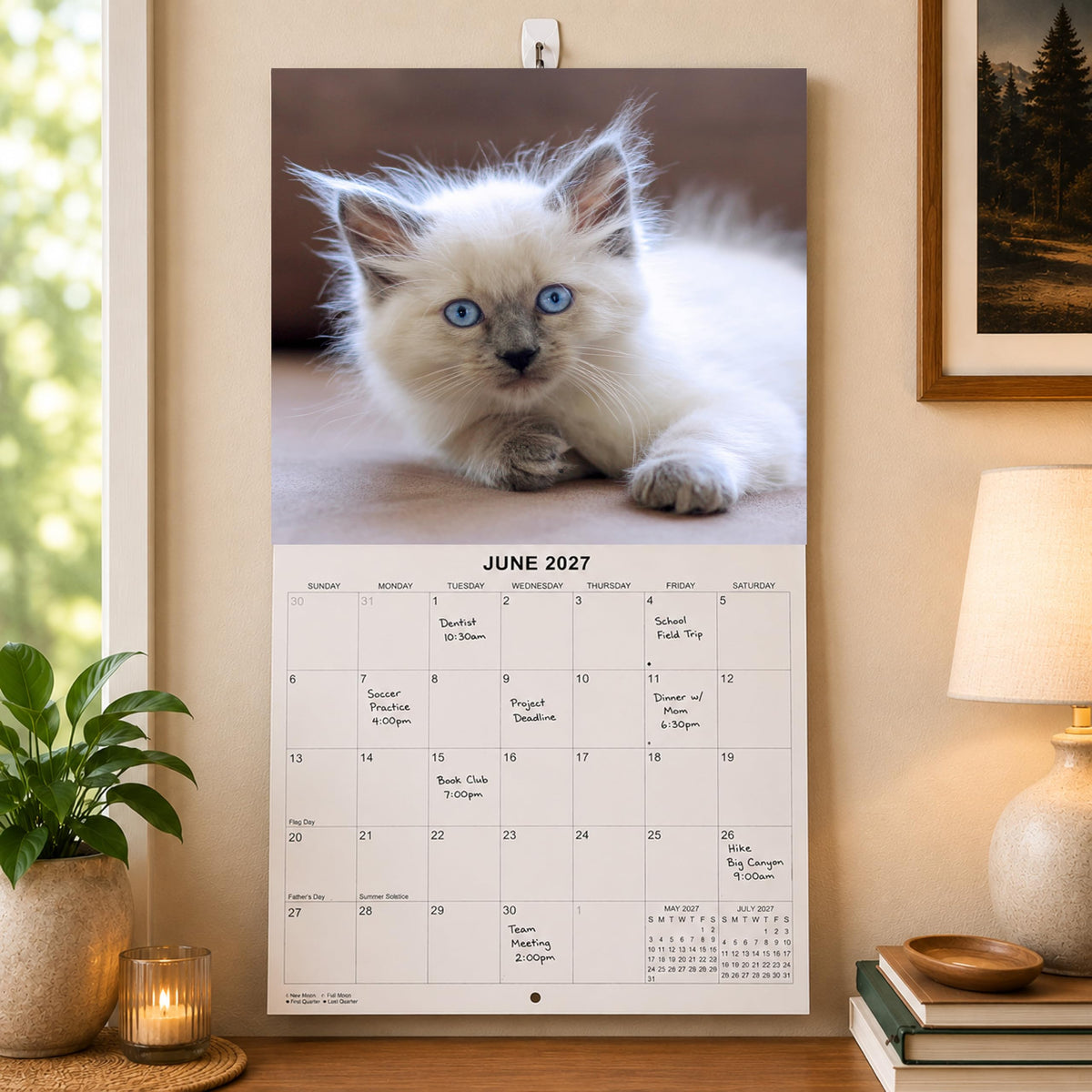2027 Kittens Monthly Wall Calendar | Cute Cats Calendar 2026-2027