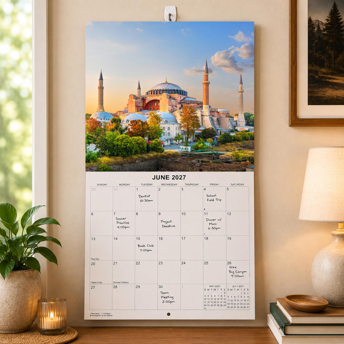 2027 Wonders of the World Landscapes Monthly Wall Calendar | Travel Calendar 2026-2027