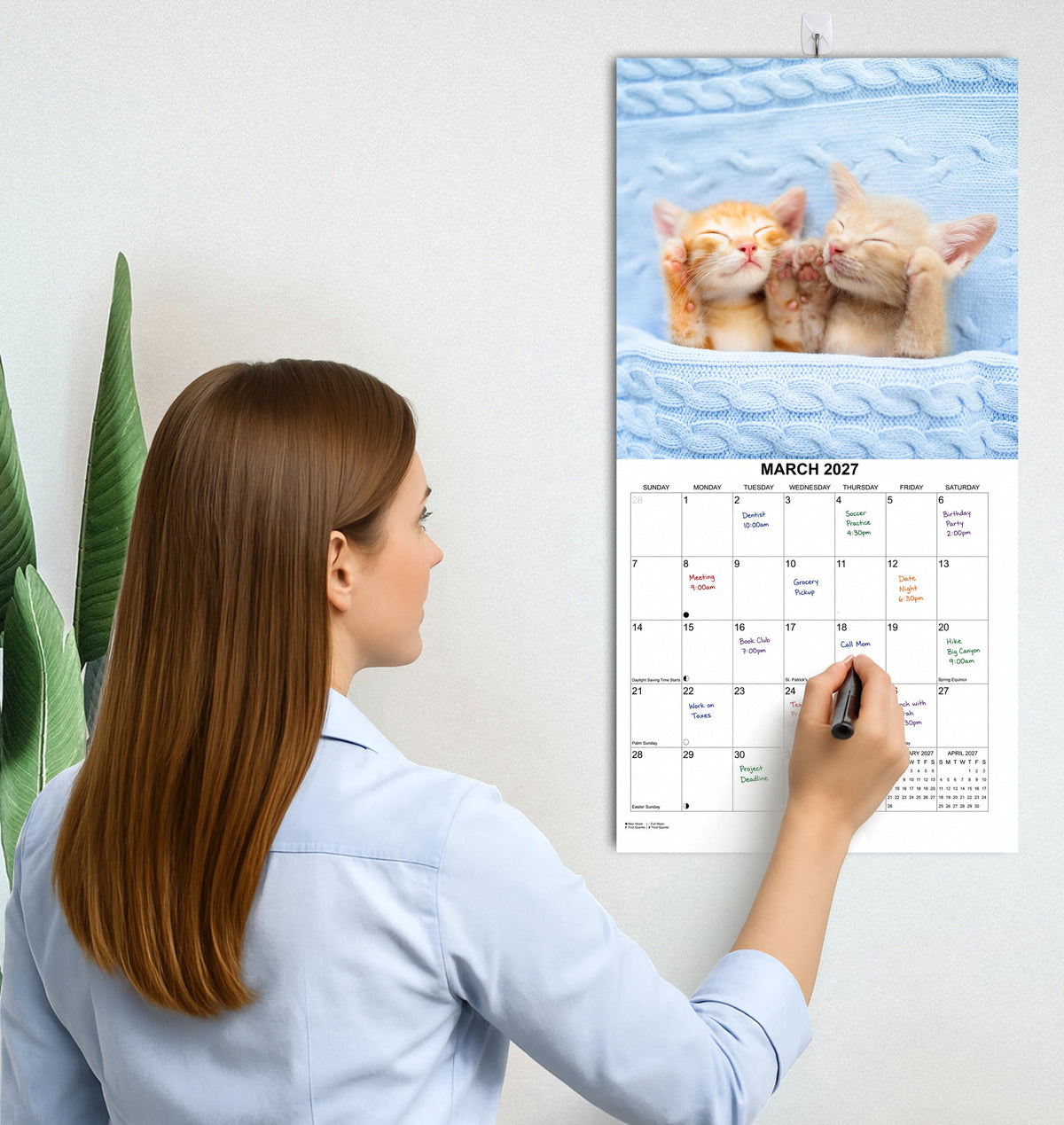 2027 Kittens Monthly Wall Calendar | Cute Cats Calendar 2026-2027