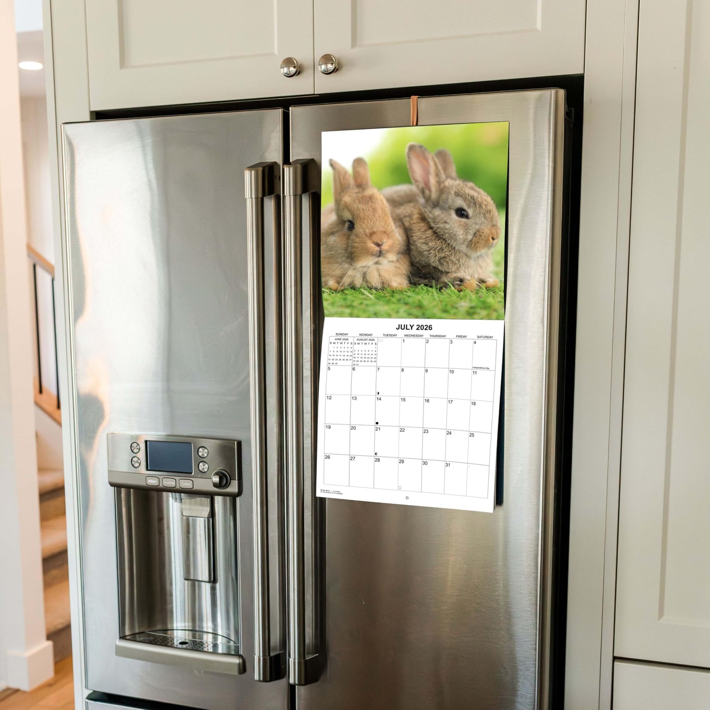 2026 Bunnies Monthly Wall Calendar - | 12" x 24" | Cute Animals Calendar 2025-2026