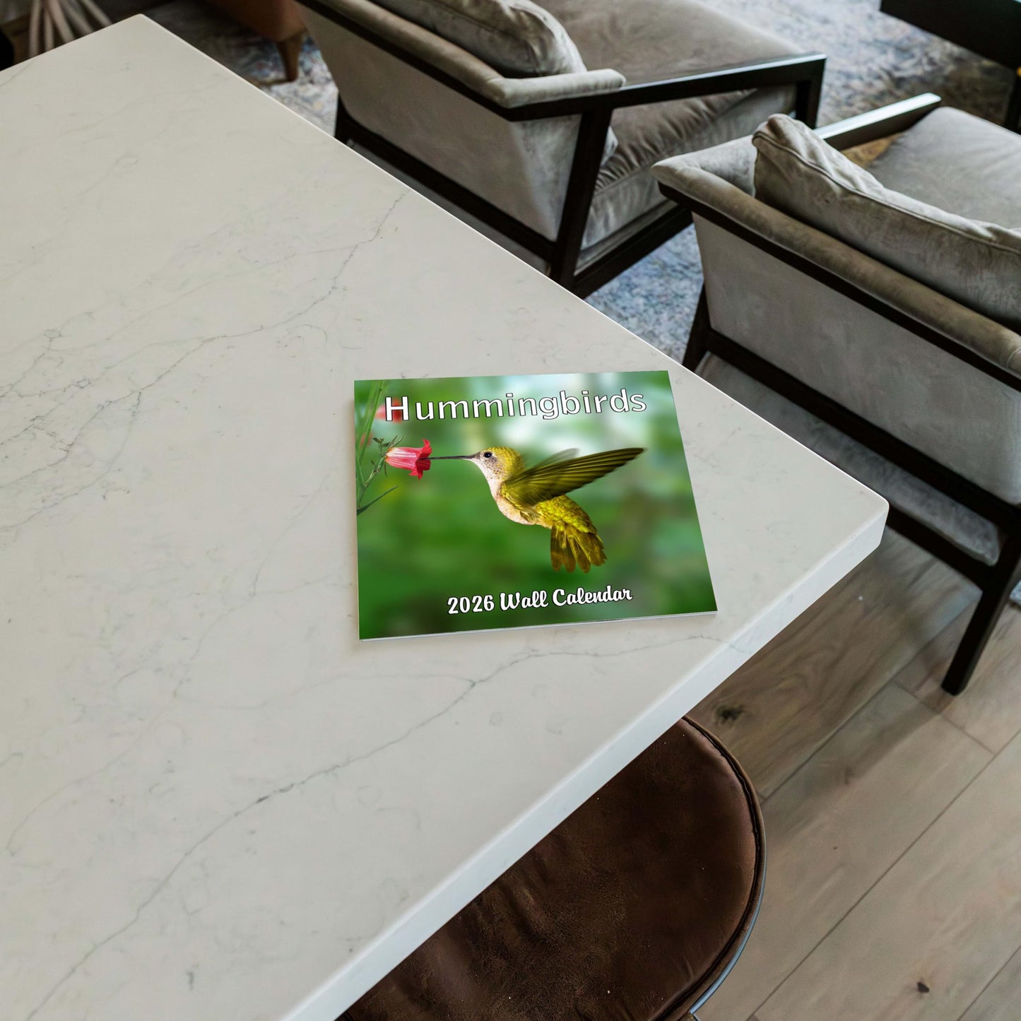 2026 Hummingbirds Monthly Wall Calendar | 12" x 24" | Animals Calendar 2025-2026