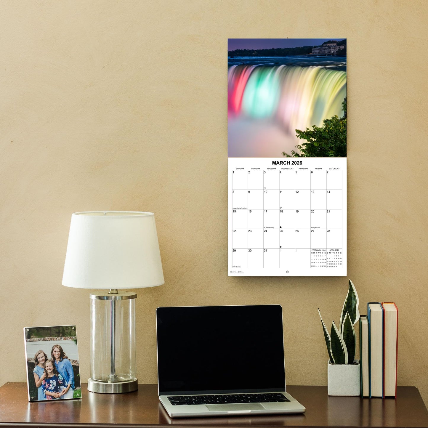 2026 Waterfalls Monthly Wall Calendar | 12" x 24" | Travel Calendar 2025-2026