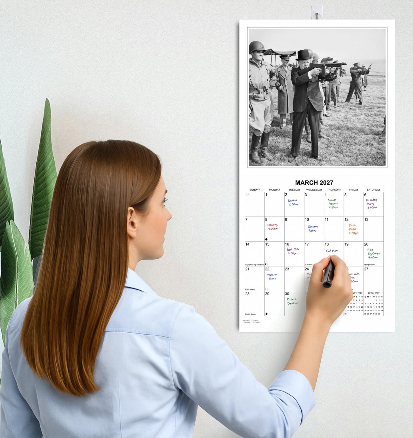 2027 World War II Iconic Photographs Monthly Wall Calendar | World War 2 History Calendar 2026-2027