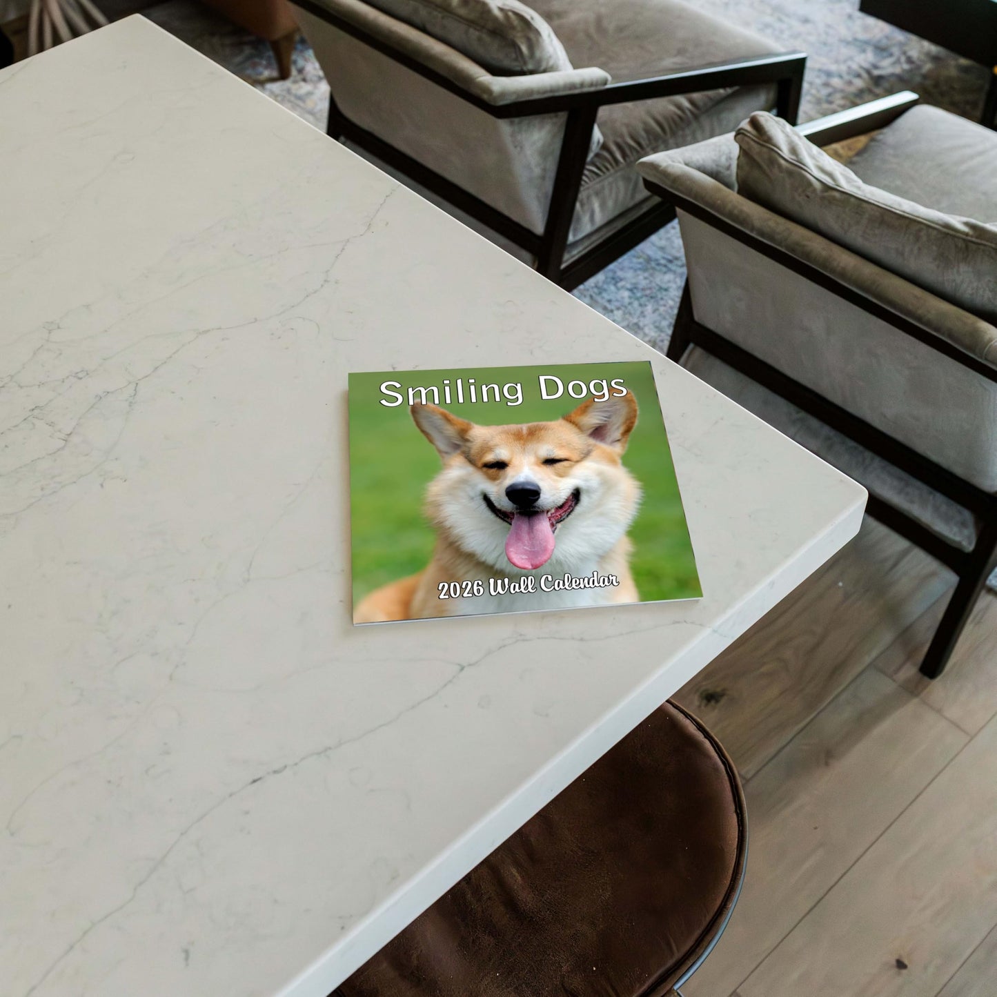 2026 Smiling Dogs Monthly Wall Calendar | 12" x 24" | Funny Dogs Calendar September 2025 - December 2026