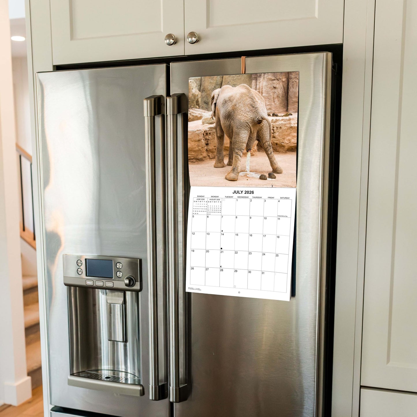2026 Wild Animals Whizzing Wall Calendar | 12" x 24" | Prank Gift White Elephant or Gag Gift Calendar 2025-2026