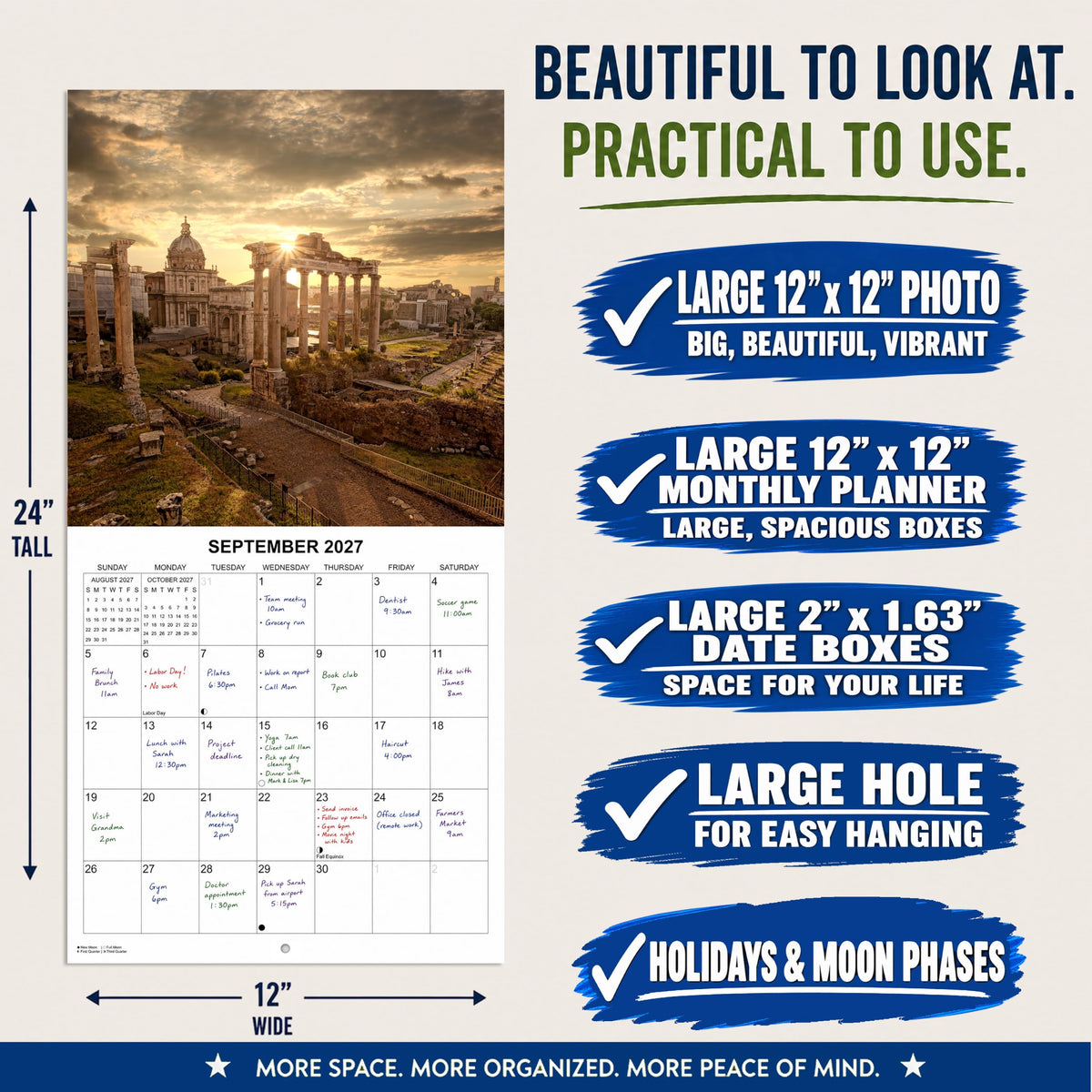 2027 Italy Monthly Wall Calendar | Travel Calendar 2026-2027