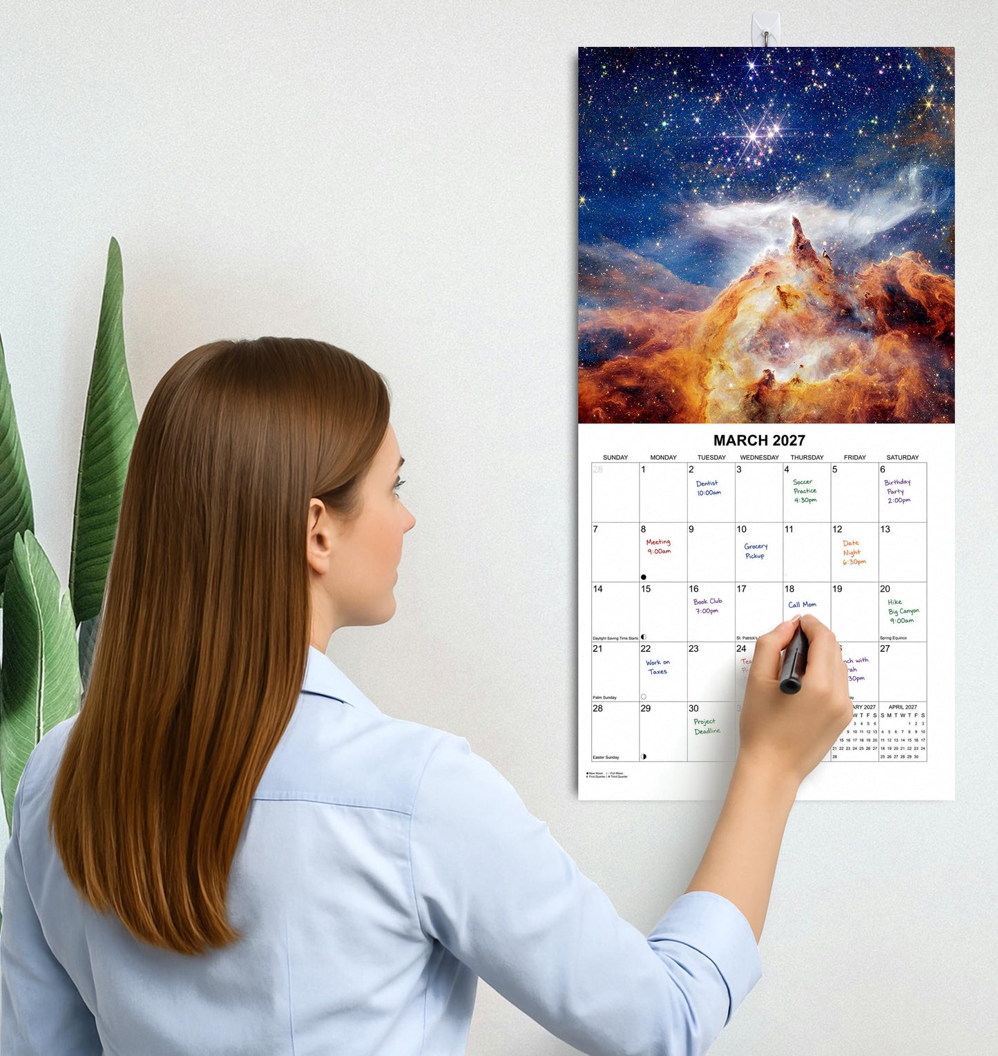 2027 Cosmos Wall Calendar | 12" x 24" | Images from the James Webb Space Telescope Calendar 2026-2027