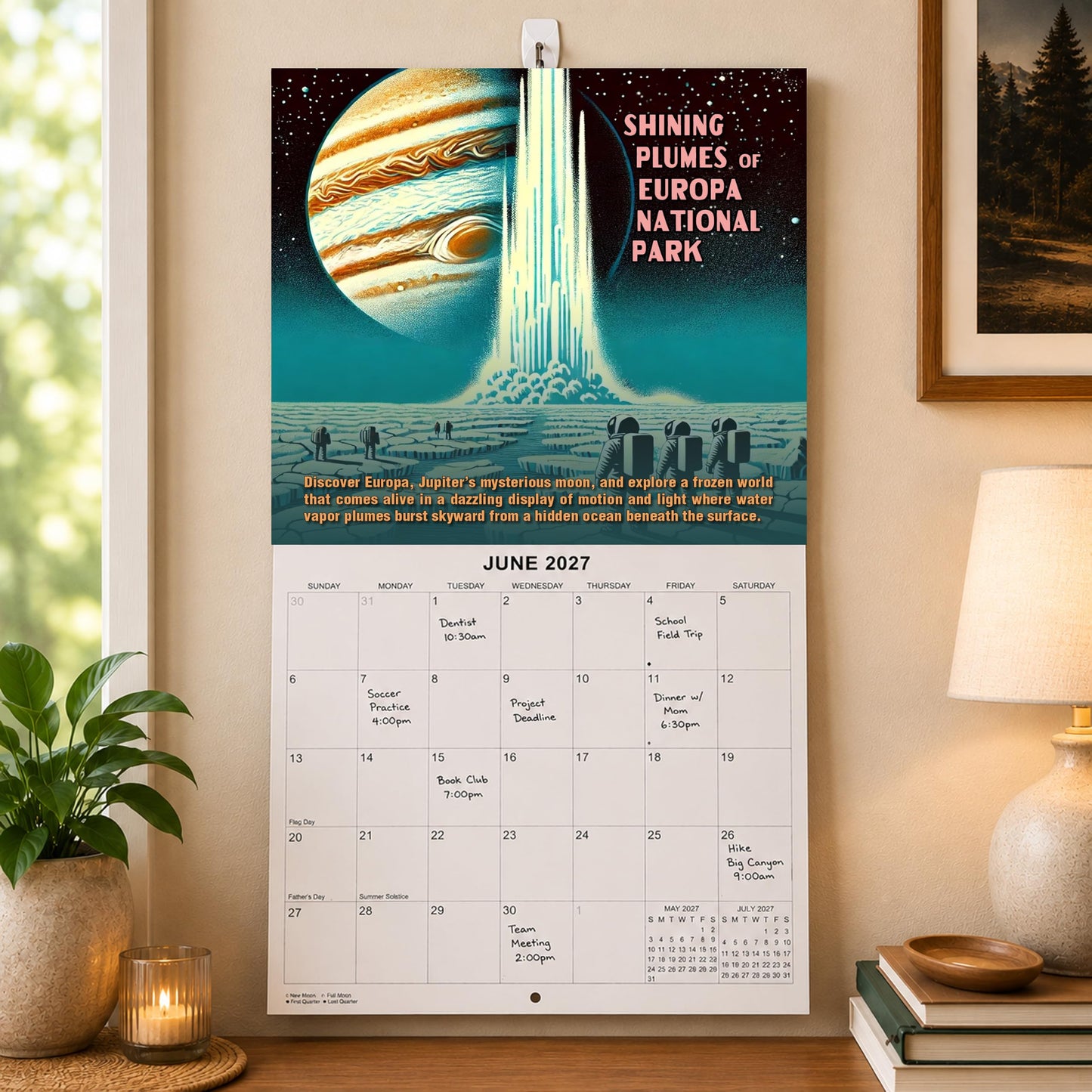 2027 National Parks of the Solar System Monthly Wall Calendar | Fun Gift Calendar 2026-2027