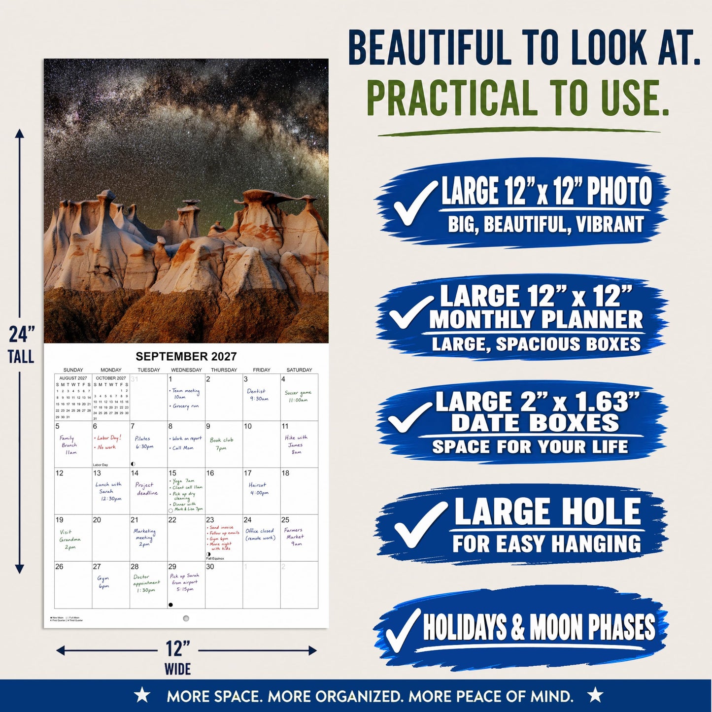 2027 Stargazing Monthly Wall Calendar | Night Skies Calendar 2026-2027