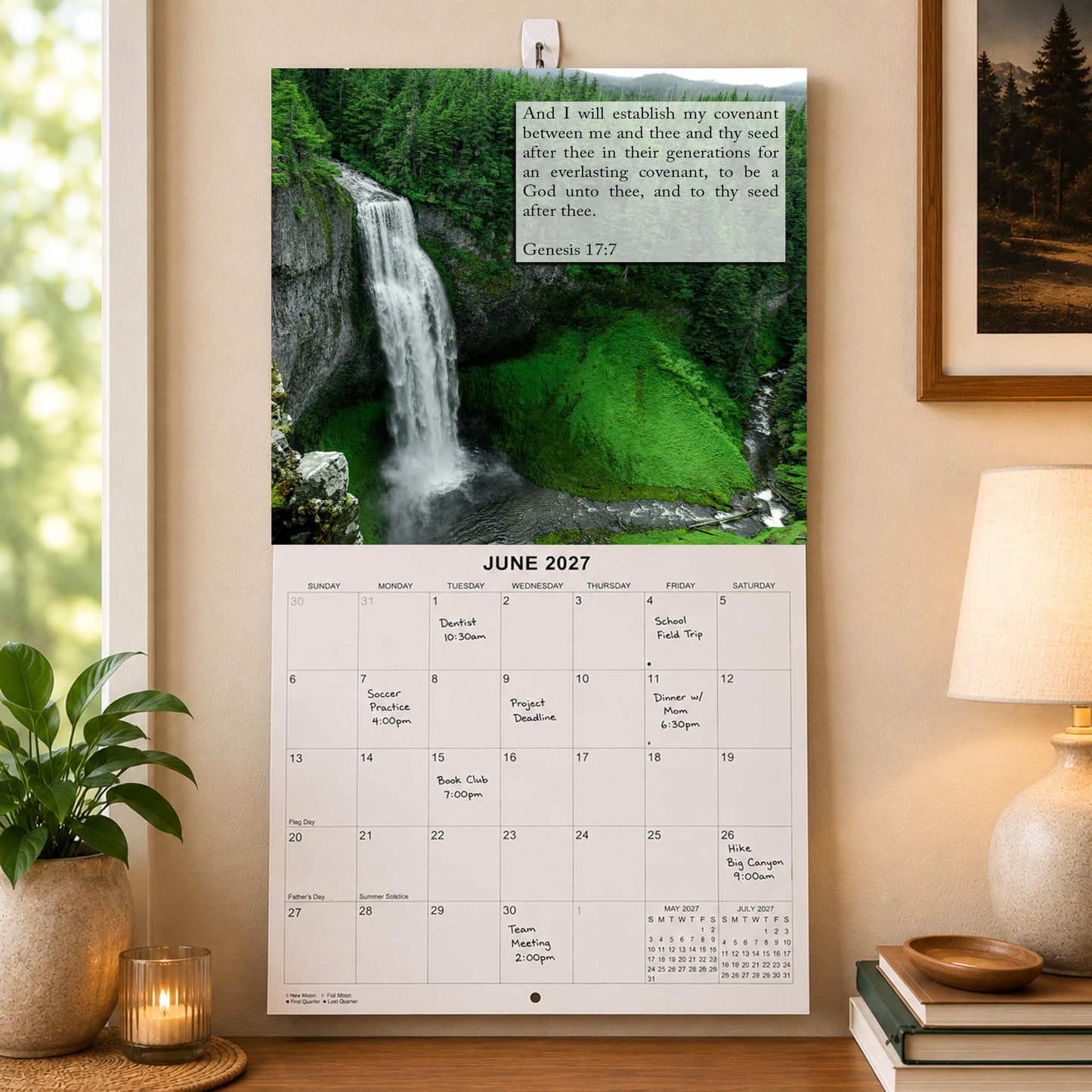 2027 God's Promises Bible Verses Monthly Wall Calendar | Christian Calendar 2026-2027