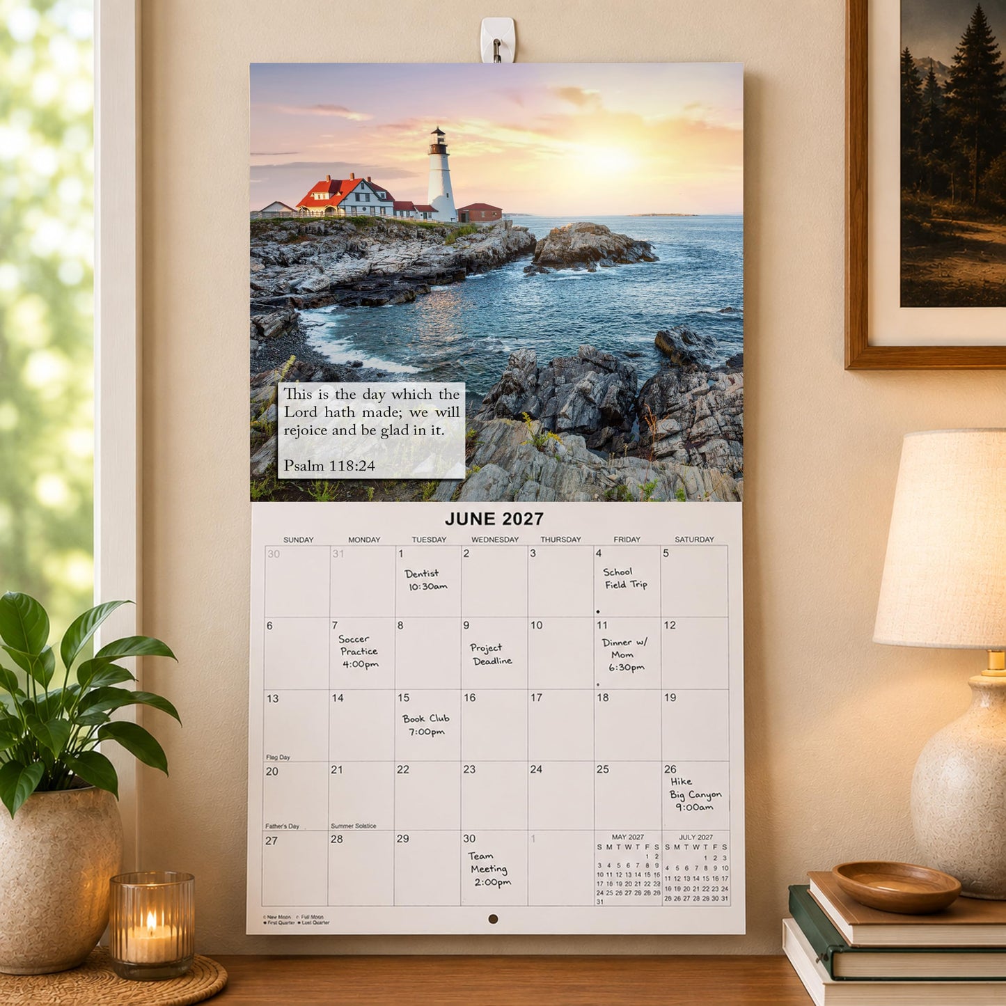 2027 Psalms Bible Verses Monthly Wall Calendar | Christian Calendar 2026-2027