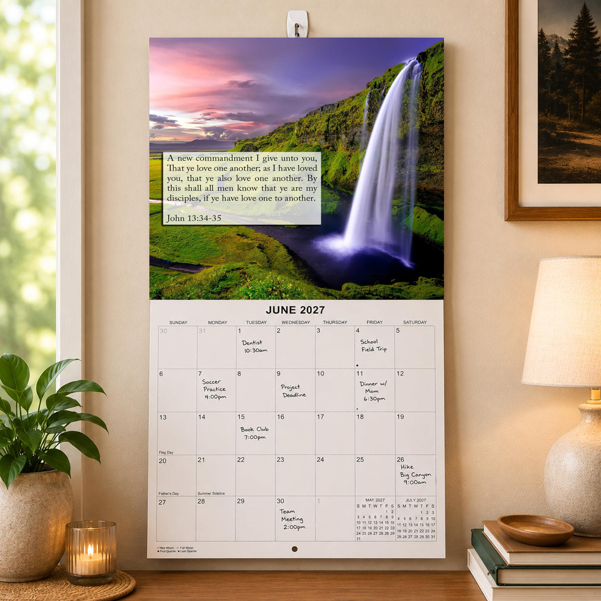 2027 Bible Verses: Thou Art the Christ Monthly Wall Calendar - Bible Quotes focused on the Savior Jesus Christ Paired with Beautiful Images of Landscapes | Christian Calendar 2026-2027
