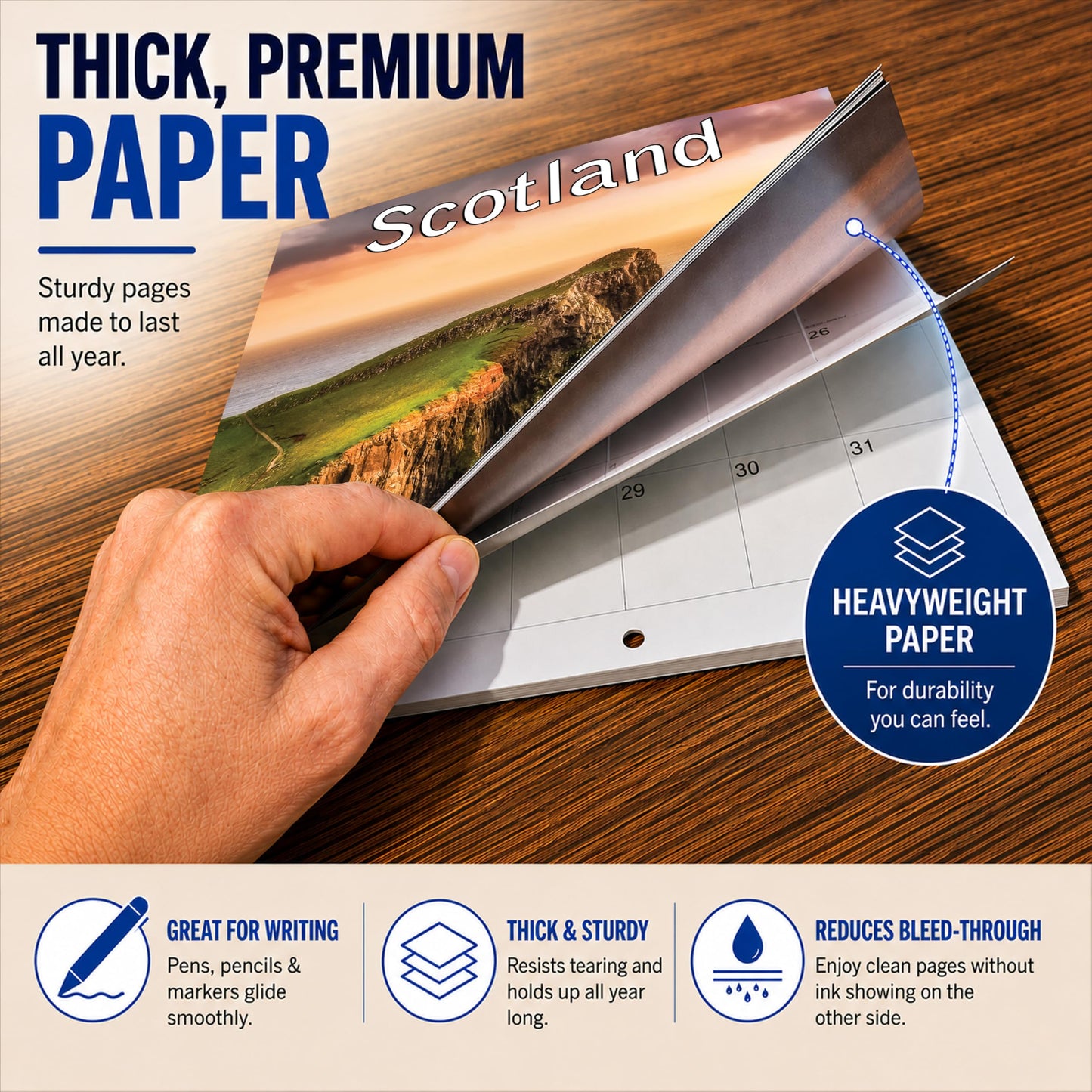 2027 Scotland Monthly Wall Calendar | Travel Calendar 2026-2027