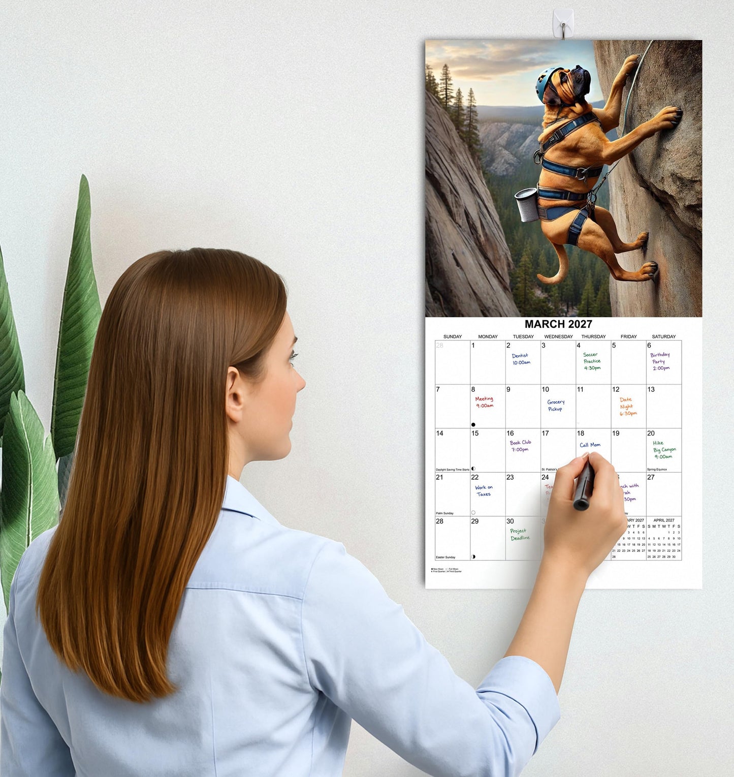 2027 Extreme Sports Dogs Edition Monthly Wall Calendar | Funny Dog Calendar September 2026 - December 2027