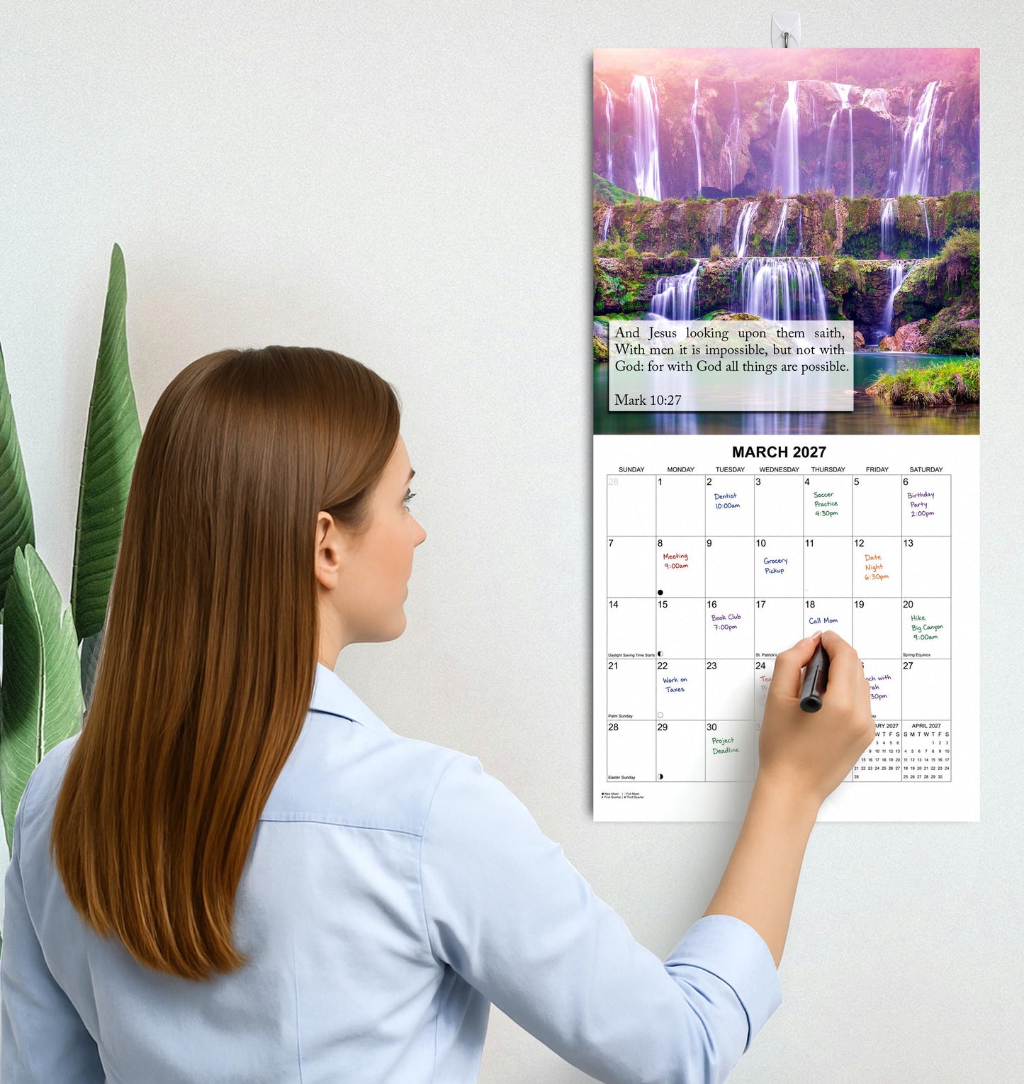2027 Bible Verses: Thou Art the Christ Monthly Wall Calendar - Bible Quotes focused on the Savior Jesus Christ Paired with Beautiful Images of Landscapes | Christian Calendar 2026-2027