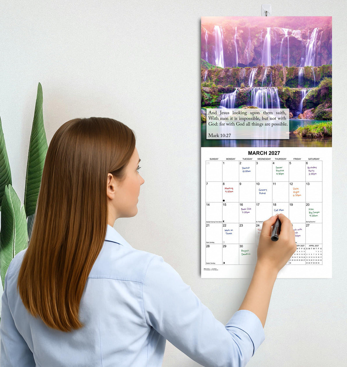 2027 Bible Verses: Thou Art the Christ Monthly Wall Calendar - Bible Quotes focused on the Savior Jesus Christ Paired with Beautiful Images of Landscapes | Christian Calendar 2026-2027