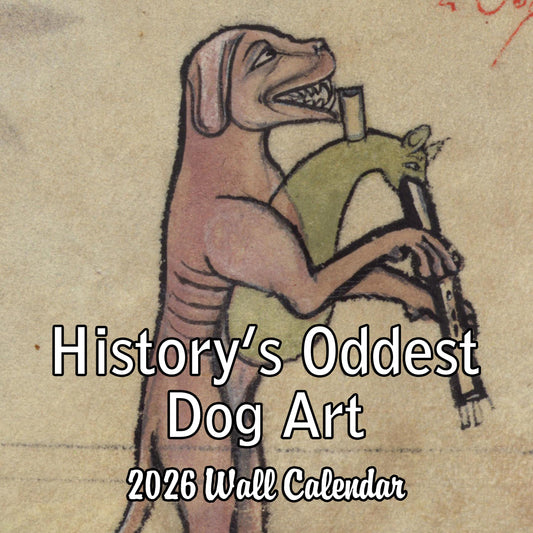 2026 History's Oddest Dog Art Monthly Wall Calendar - Ugly Dog Paintings through the Ages | 12" x 24" | White Elephant or Gag Gift Funny Calendar 2025-2026