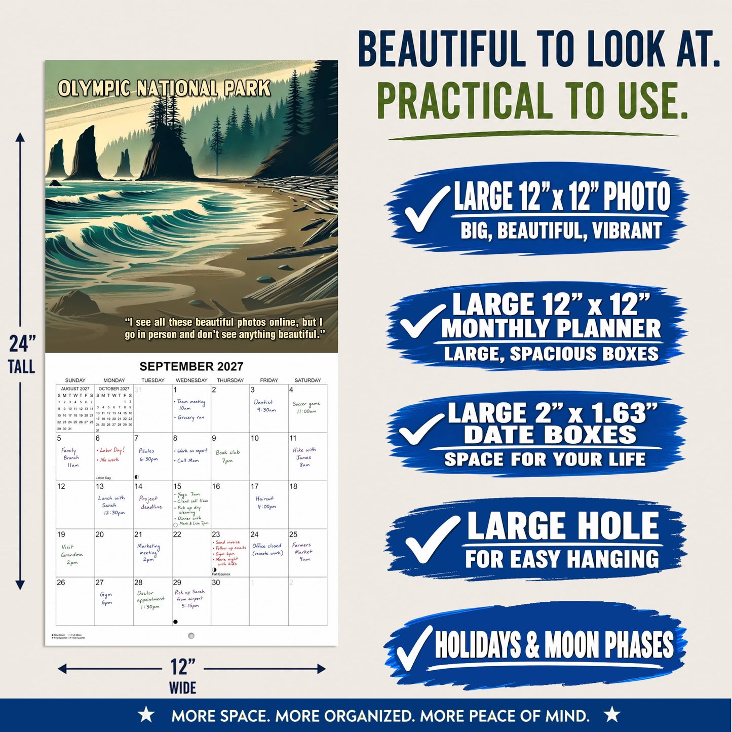 2027 Lousy National Parks - The Worst Reviews of America's Best Parks White Elephant Monthly Wall Calendar - Funny Gag Gift | Prank Gift Calendar 2026-2027