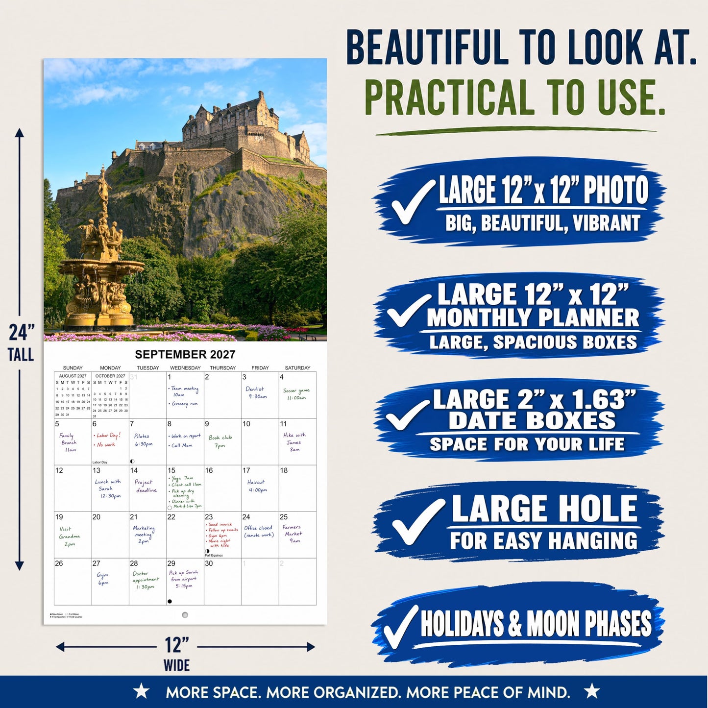 2027 Scotland Monthly Wall Calendar | Travel Calendar 2026-2027