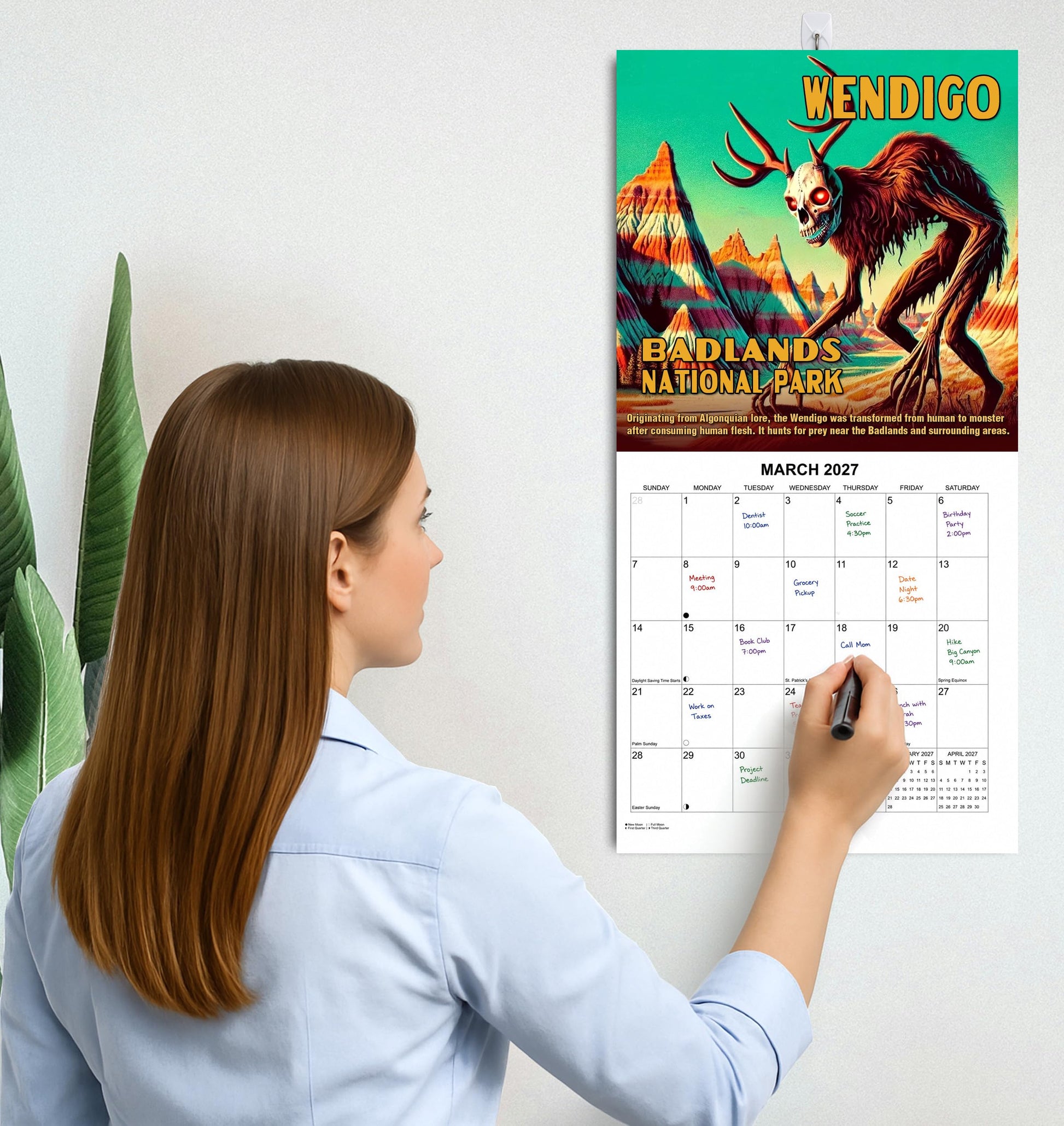 2027 National Park Lore - Cryptids in National Parks Monthly Wall Calendar | Monsters Gift Calendar 2026-2027