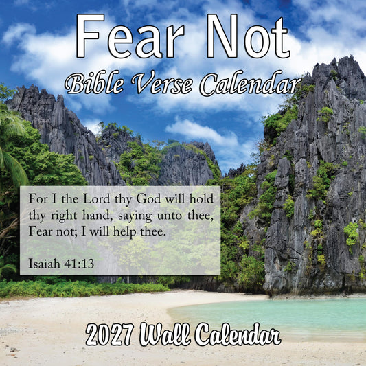 2027 Fear Not Bible Verses Monthly Wall Calendar | Christian Calendar 2026-2027