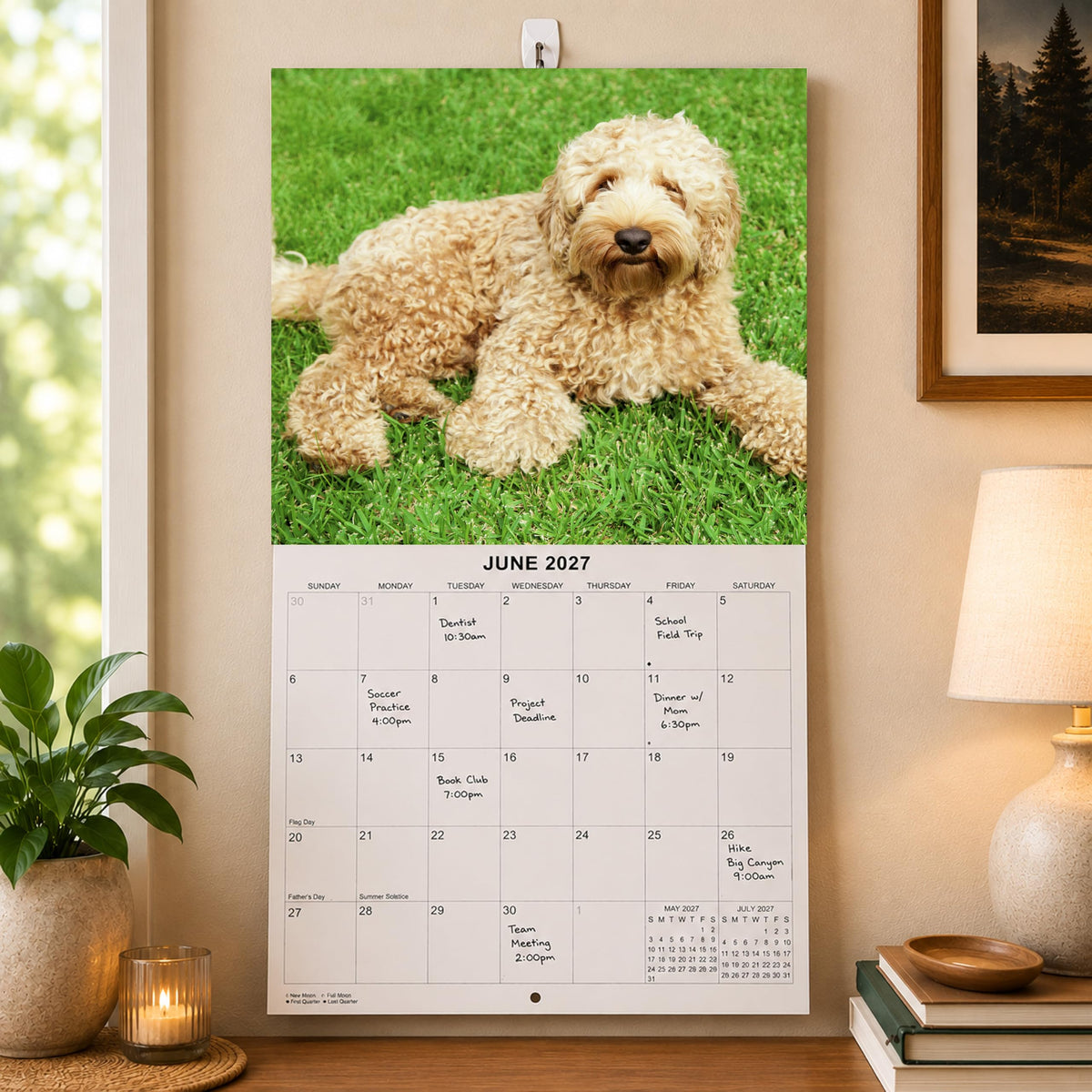 2027 Goldendoodles Monthly Wall Calendar | Cute Dog Calendar September 2026 - December 2027