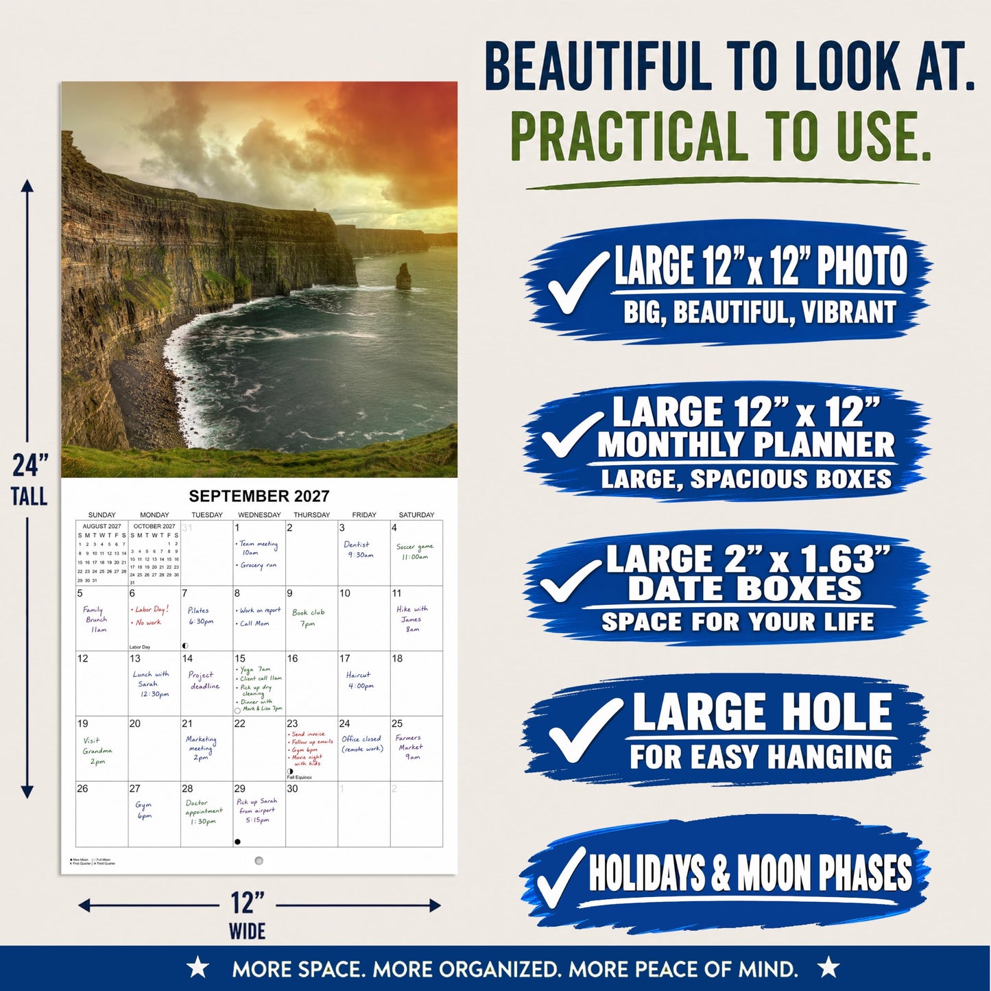 2027 Ireland Landscapes Monthly Wall Calendar | Travel Calendar 2026-2027