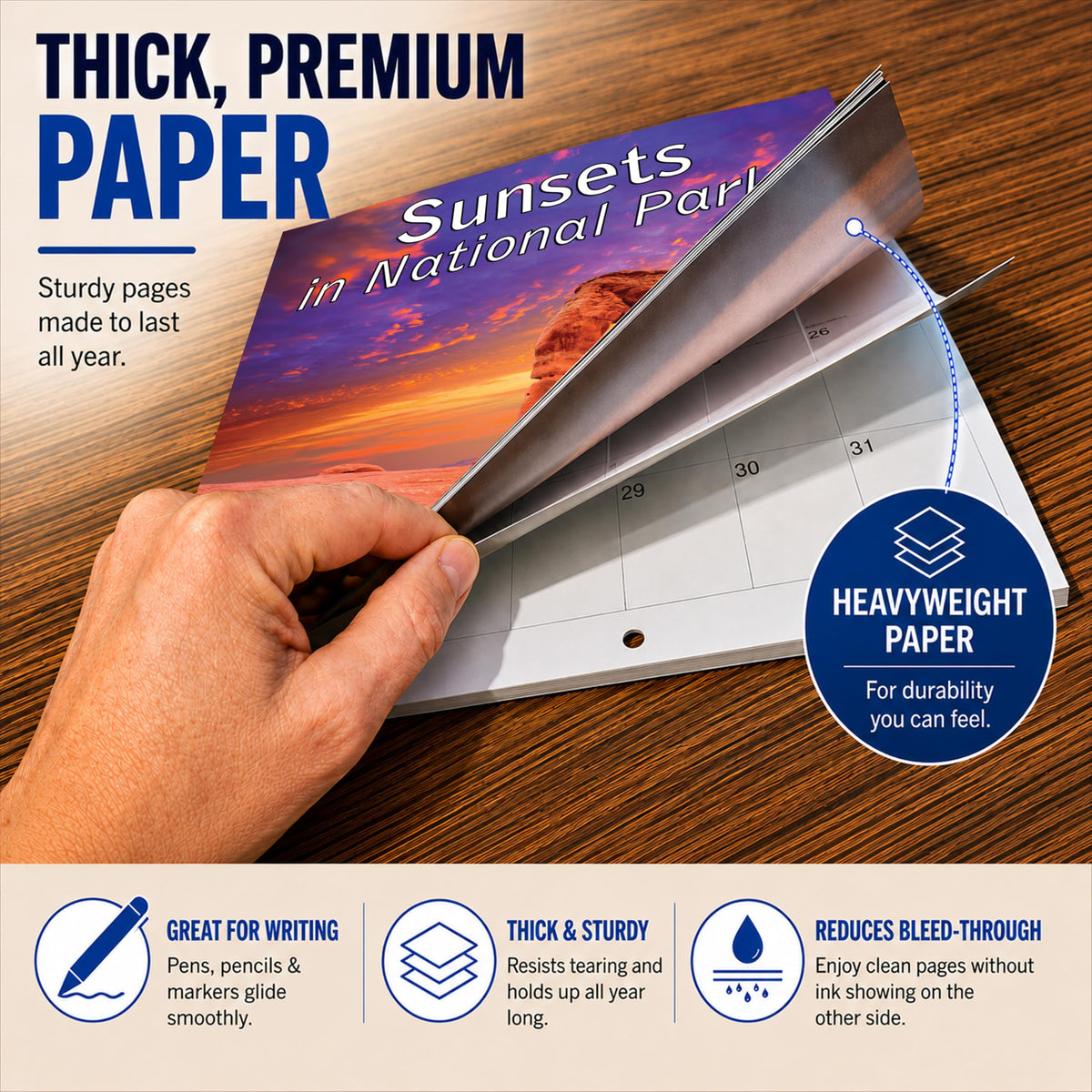 2027 Sunsets in National Parks Monthly Wall Calendar | Travel Calendar 2026-2027