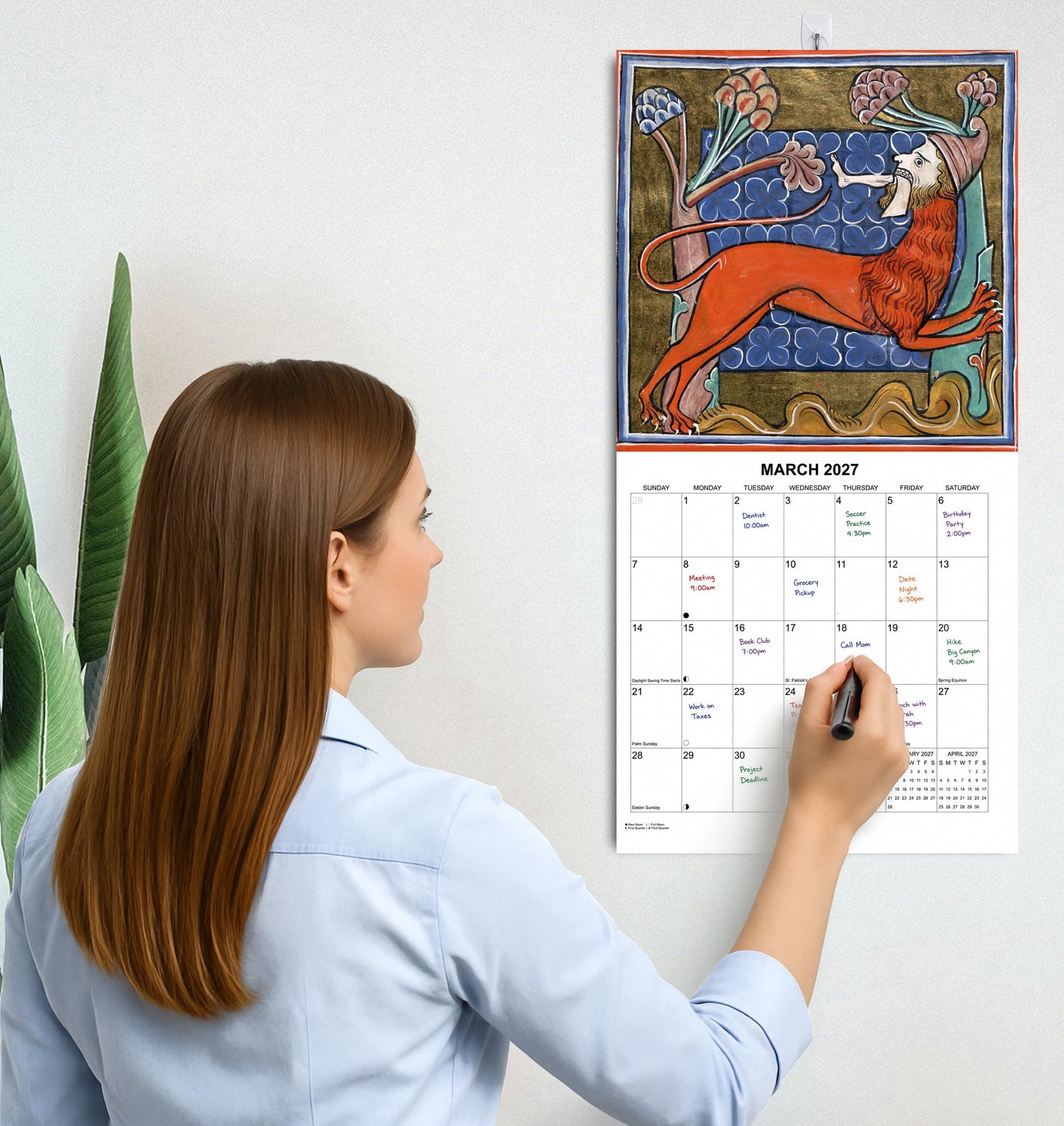 2027 Strange Medieval Monsters White Elephant Monthly Wall Calendar - Funny Gag Gift | Prank Gift Calendar 2026-2027