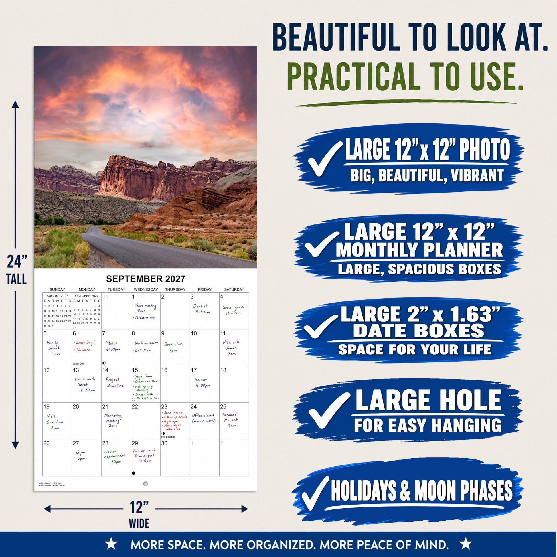 2027 Sunsets in National Parks Monthly Wall Calendar | Travel Calendar 2026-2027