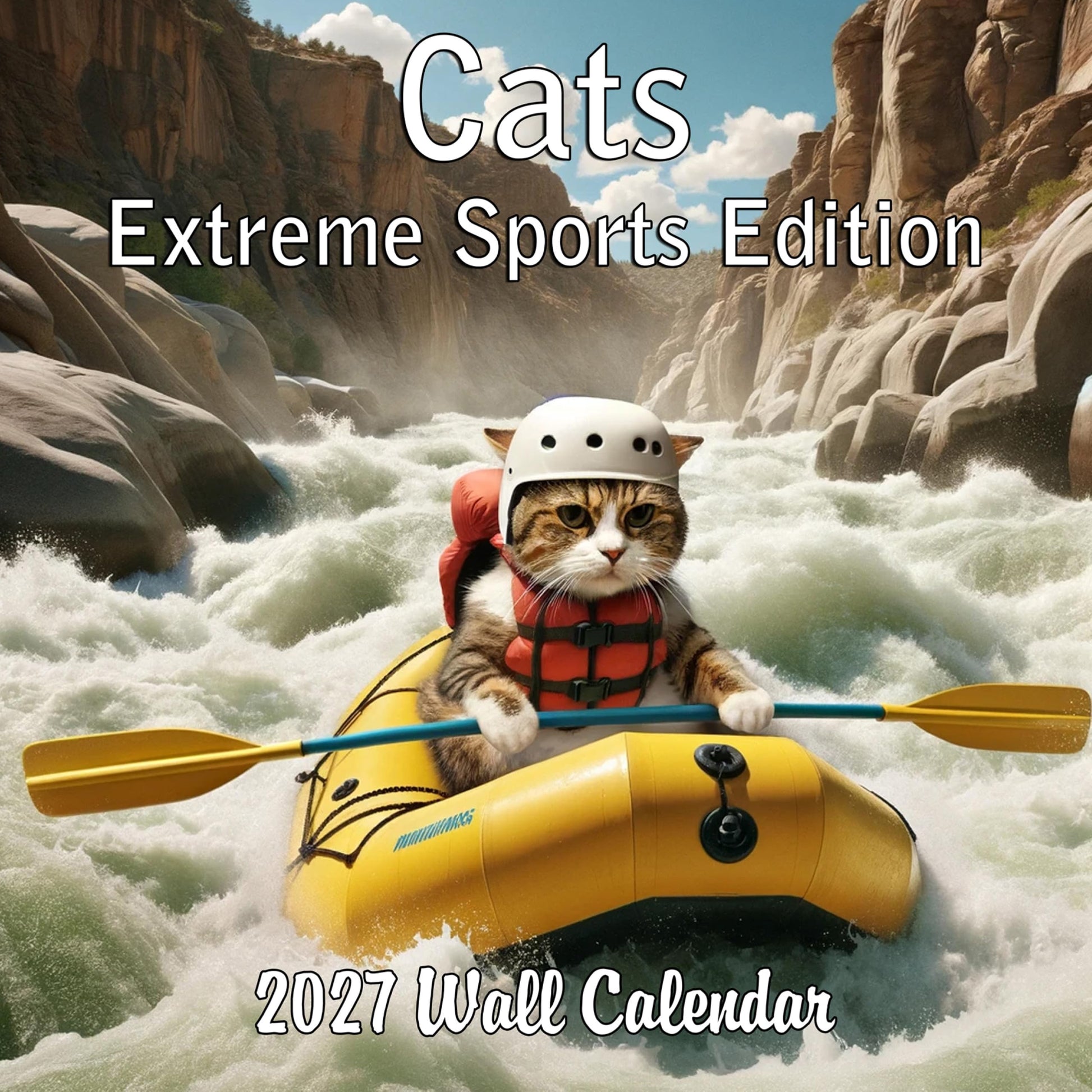 2027 Extreme Sports Cats Monthly Wall Calendar - Funny Gag Gift | Funny Cats Gift Calendar 2026-2027
